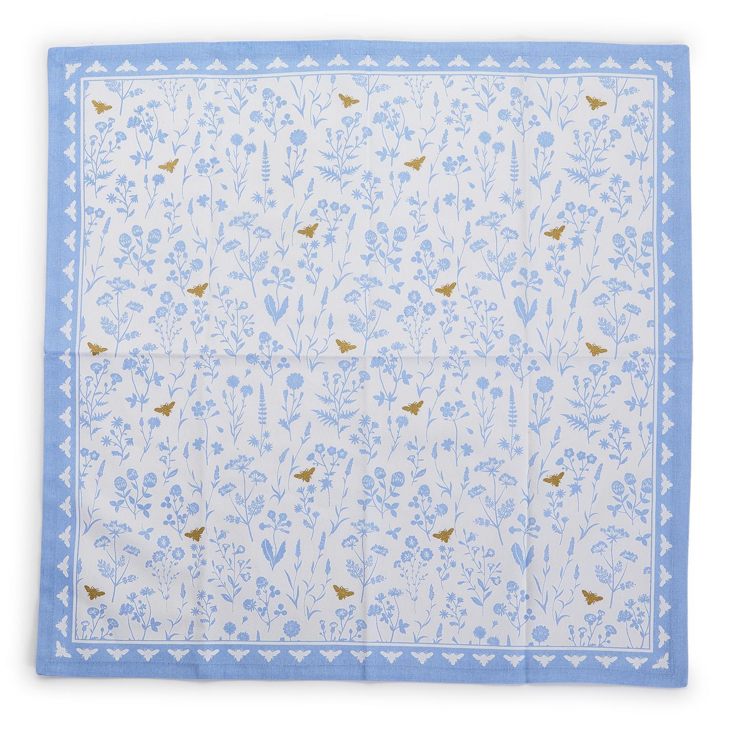 Bees and Blooms Cloth Napkin Set of 4