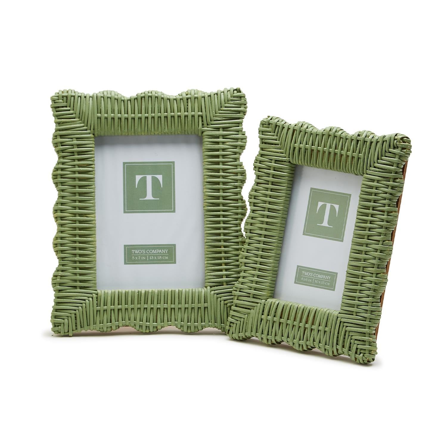 Wicker Weave Photo Frame Set of 2