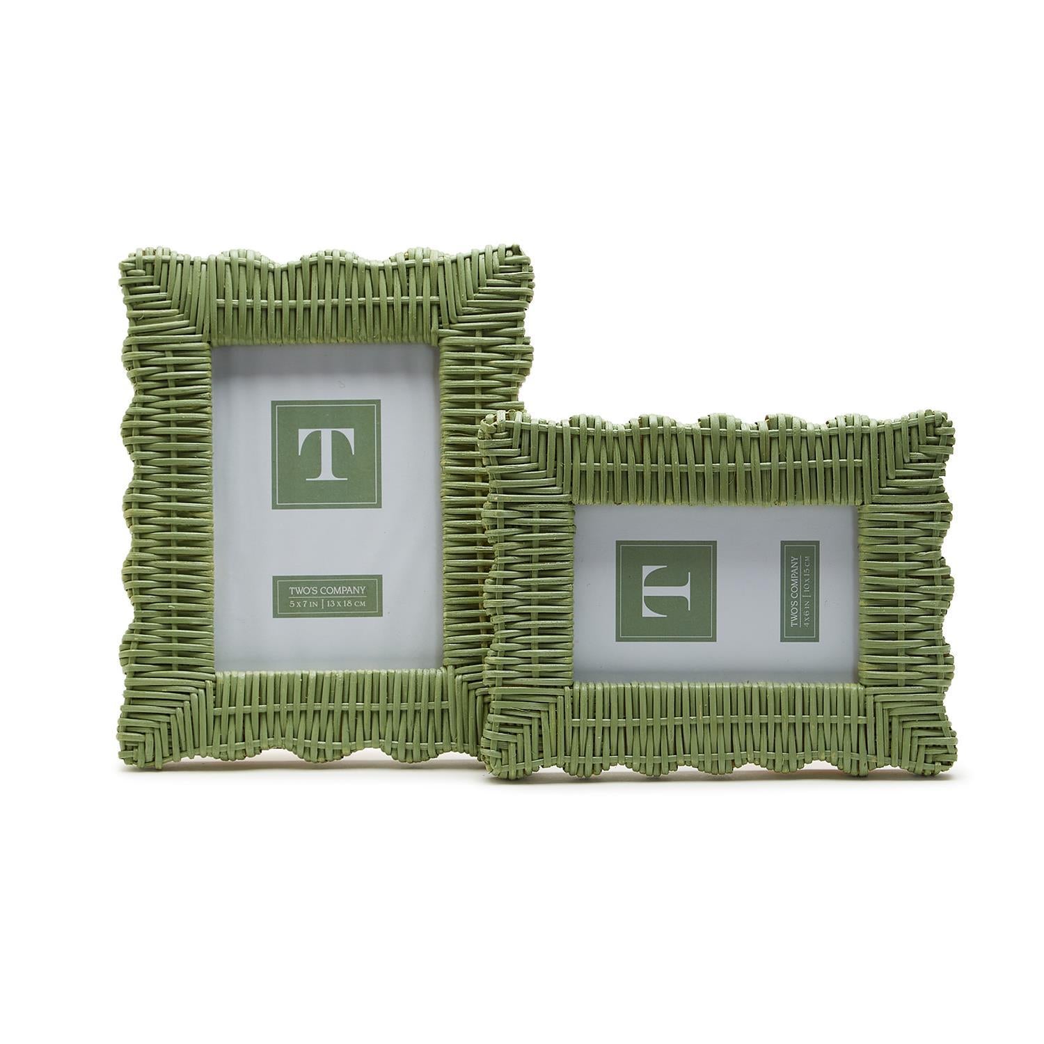Wicker Weave Photo Frame Set of 2