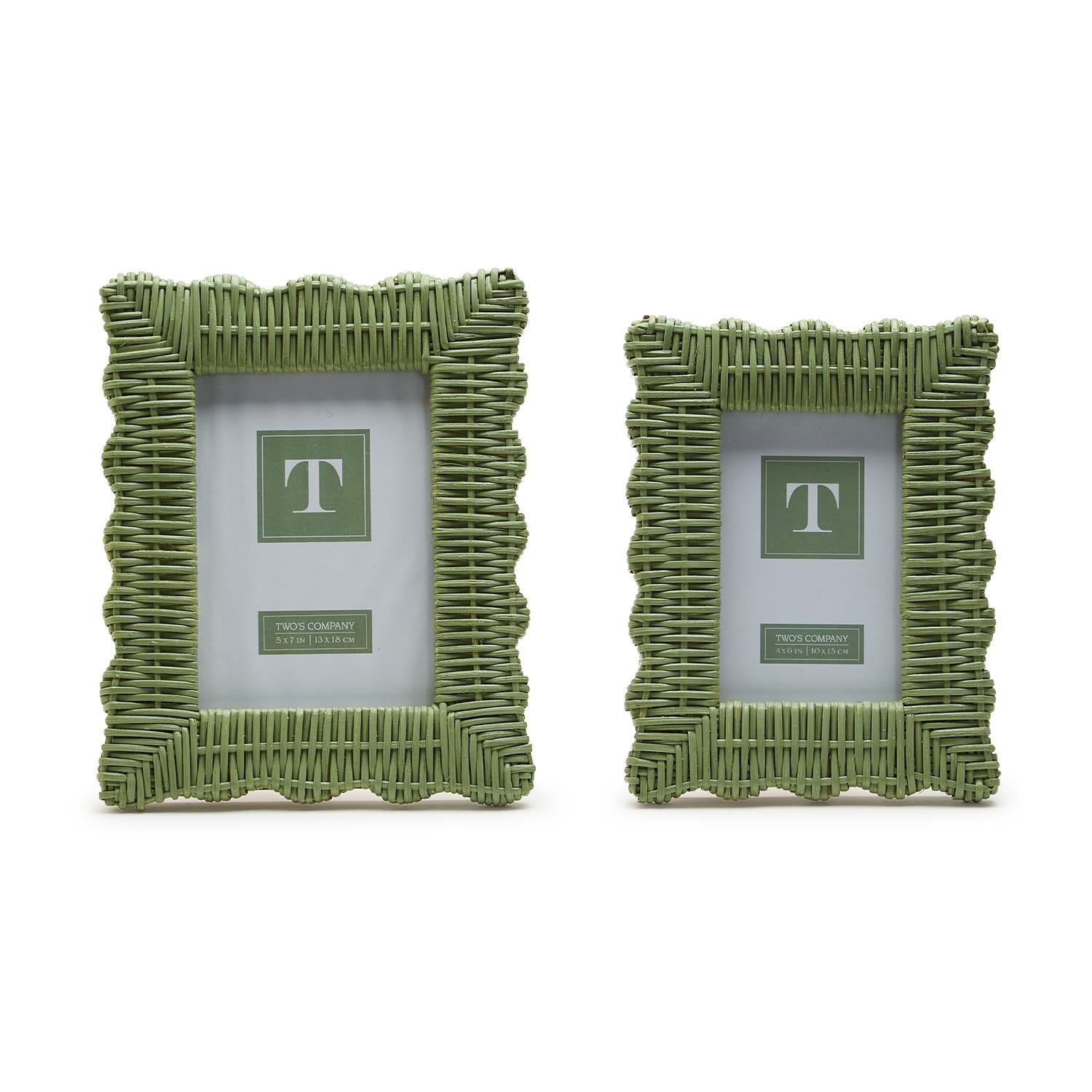 Wicker Weave Photo Frame Set of 2
