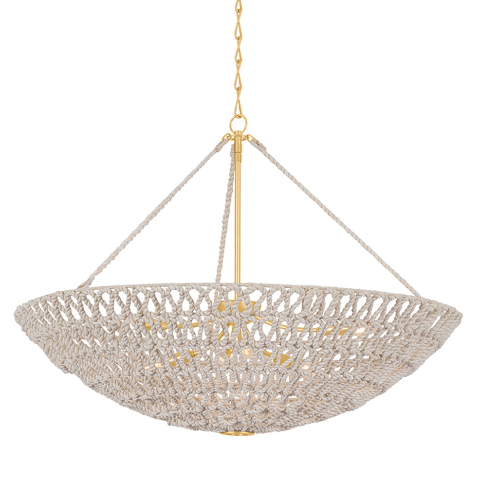 Hudson Valley Lighting Pleasant Plains Large Chandelier in Vintage Gold Leaf, primary product view