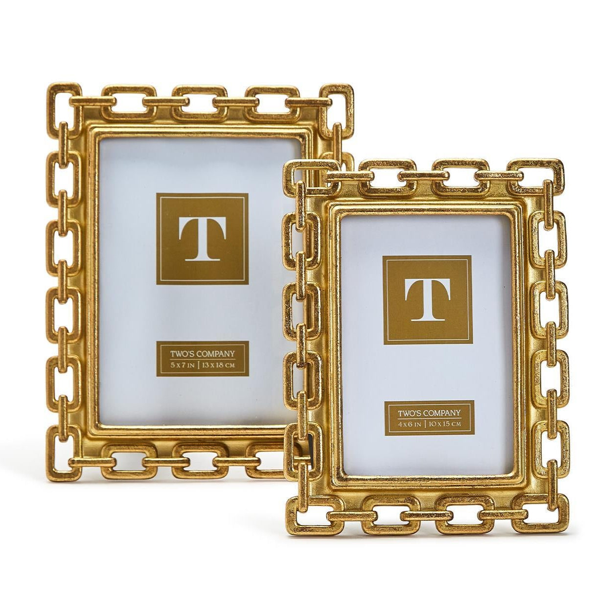 Gold Chain Photo Frame Set of 2