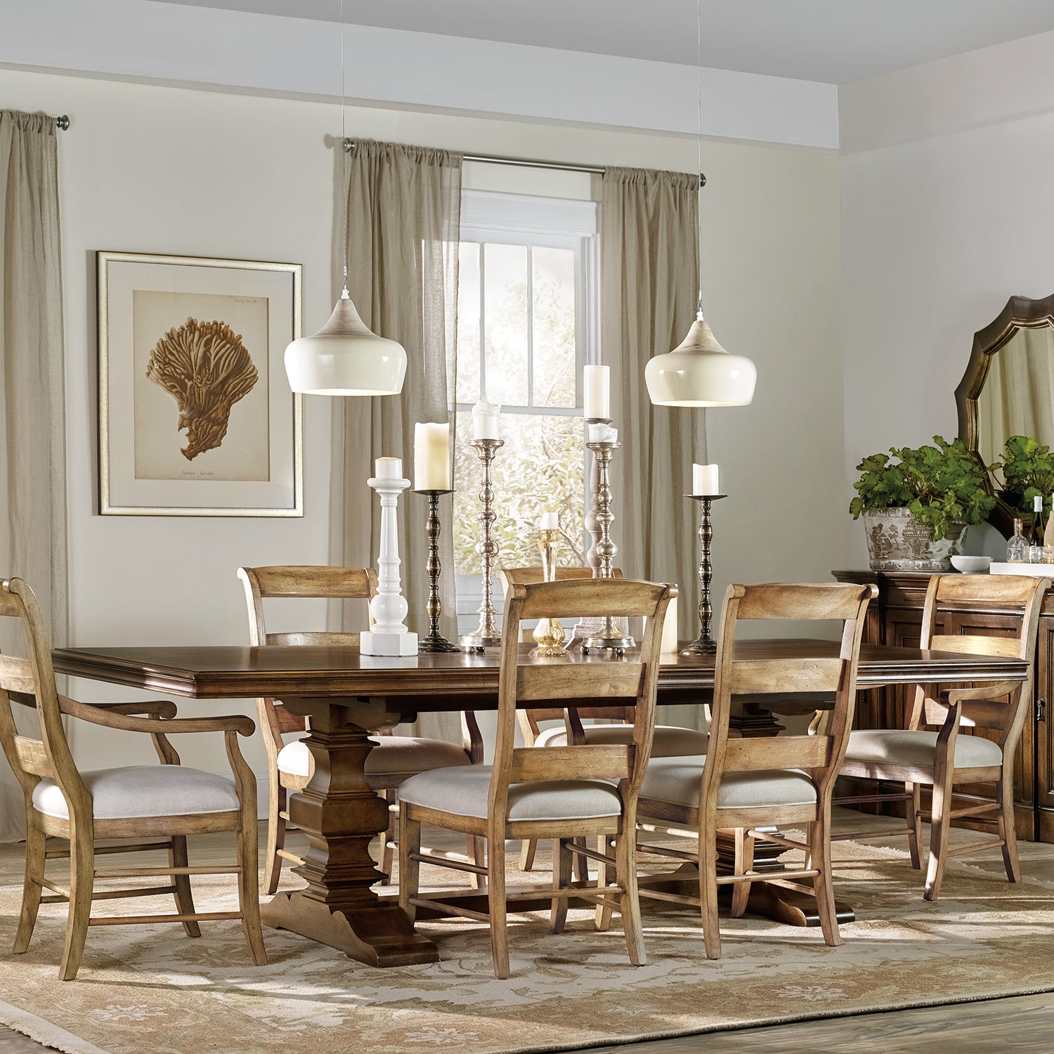 Hooker Furniture Archivist Trestle Table