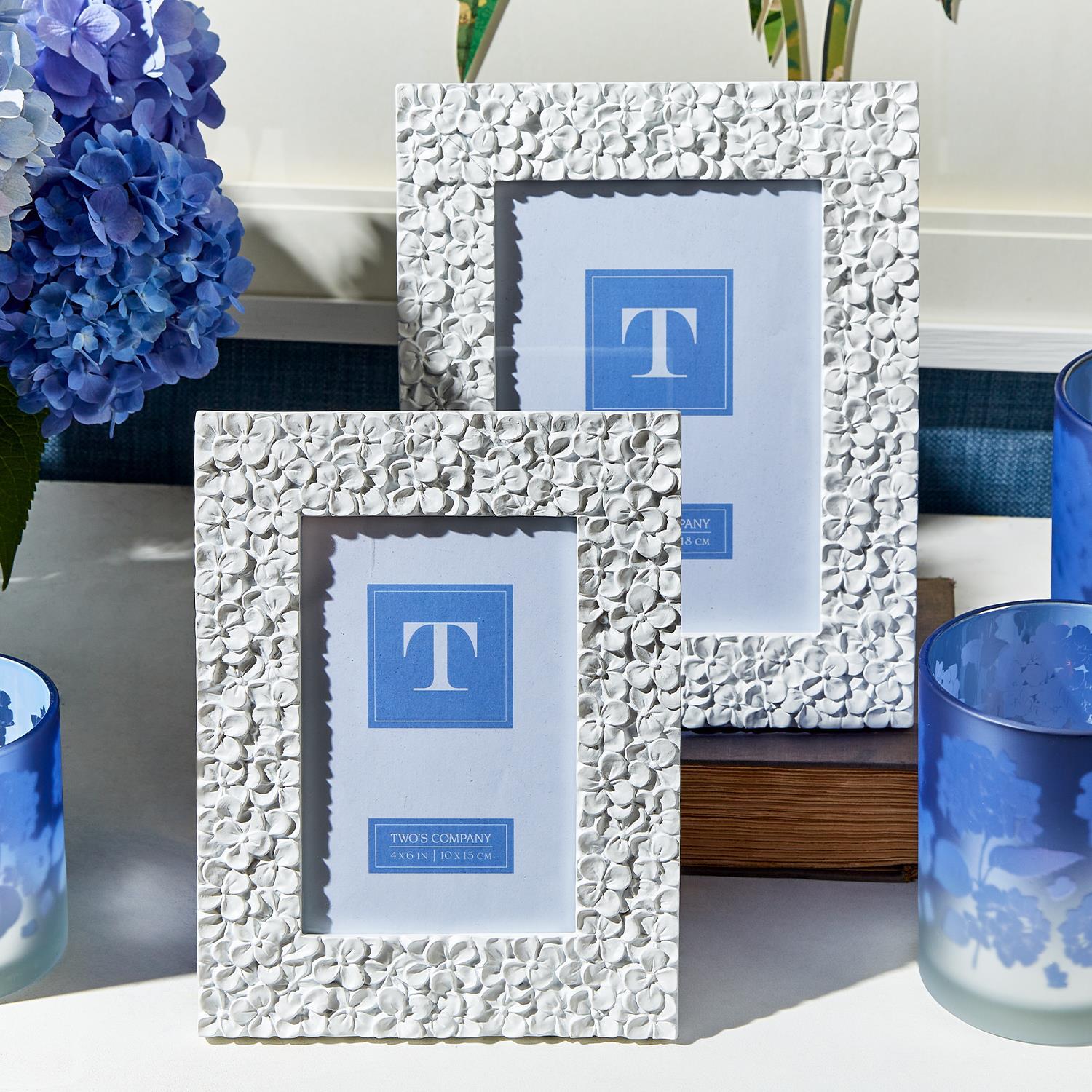 Hydrangea Flower Photo Frame Set of 2