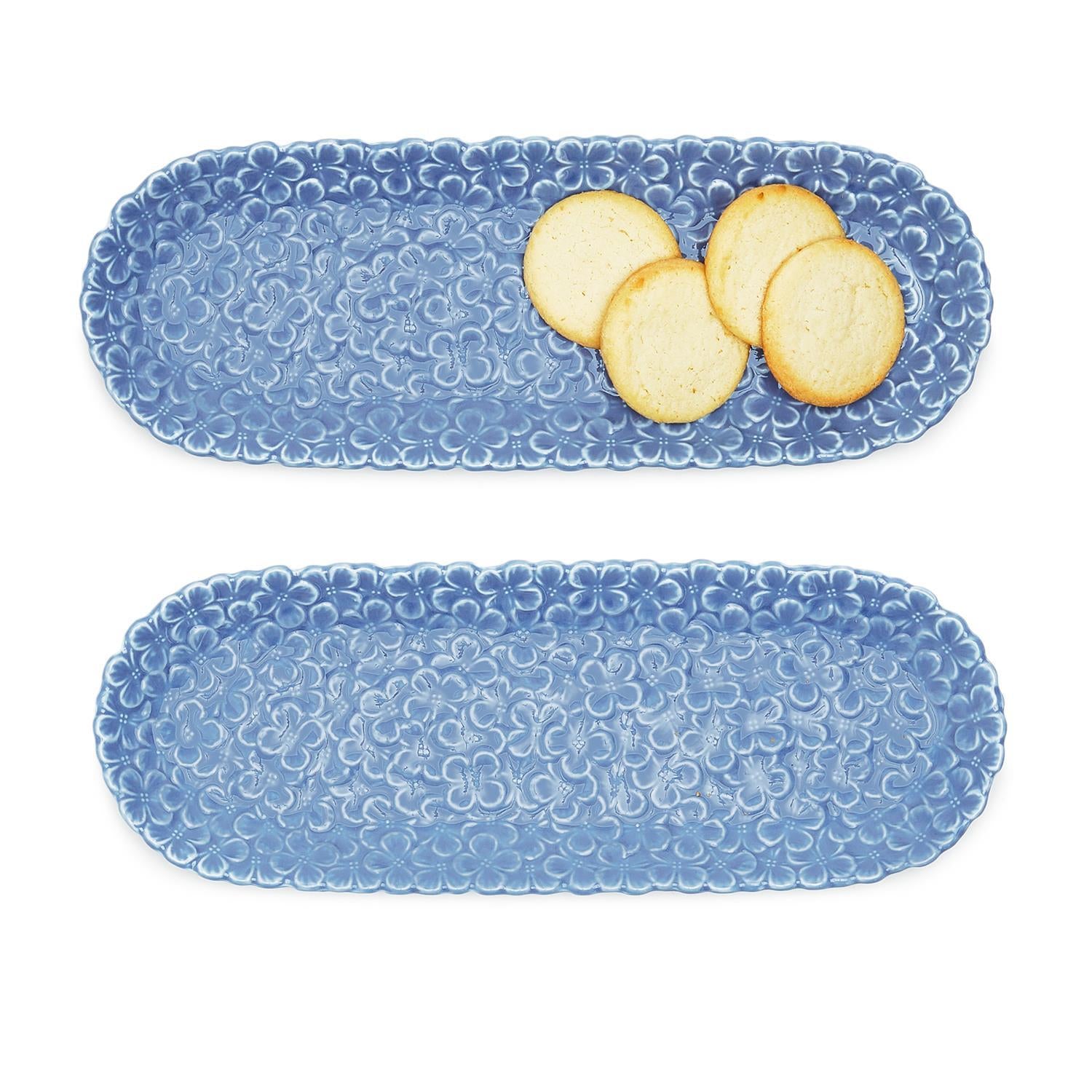 Hydrangea Tidbi/Cracker Dish Set of 2
