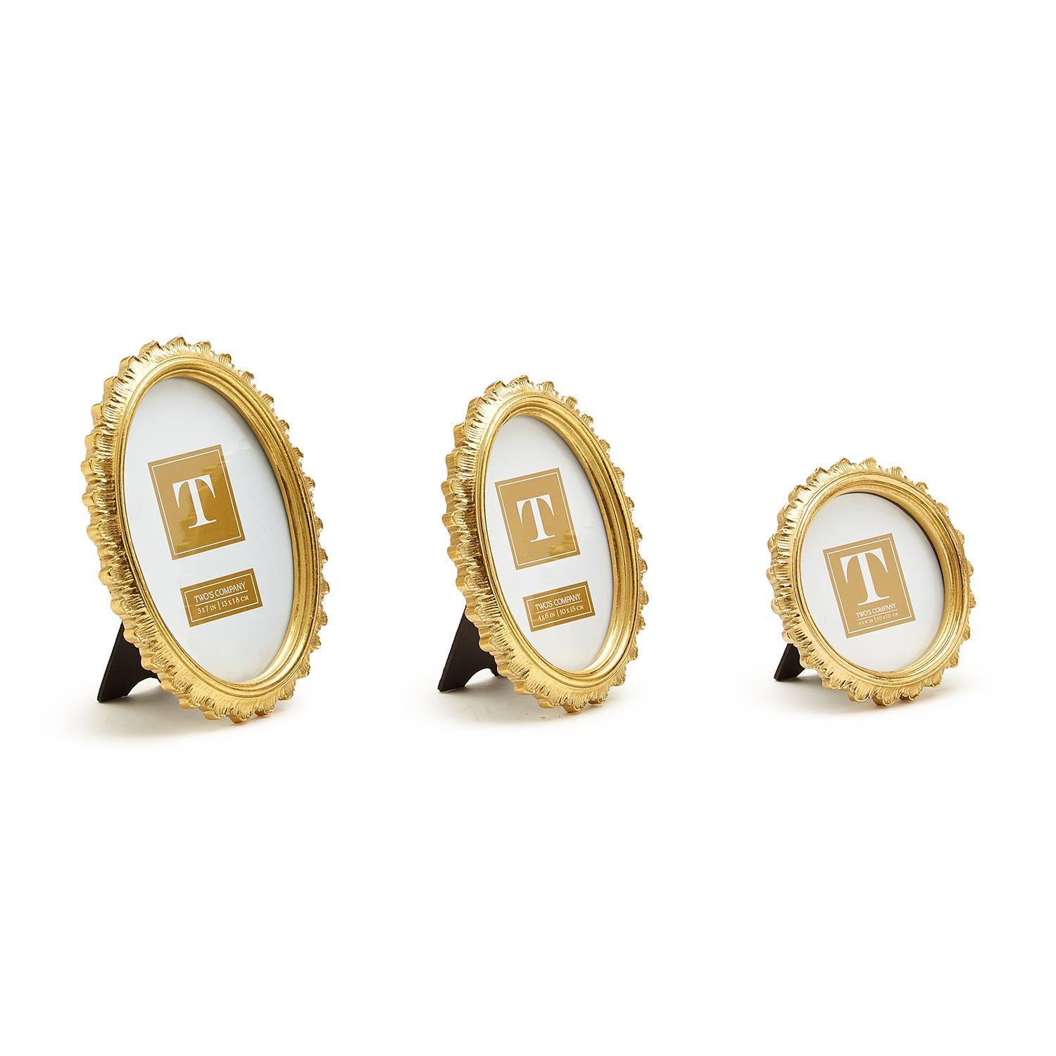 Gold Falcate Photo Frame Set of 3