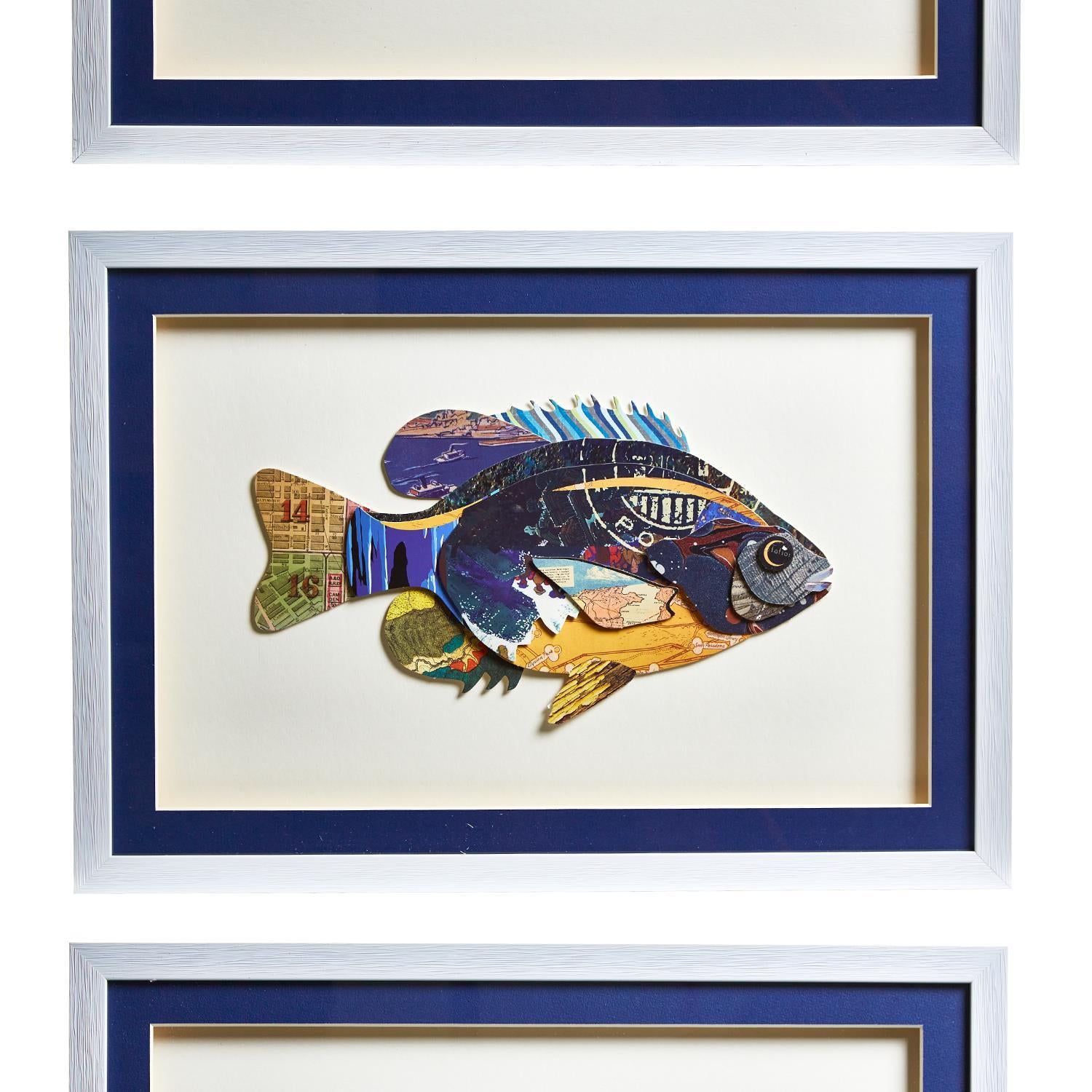 Fish Collage Wall Art Set of 3