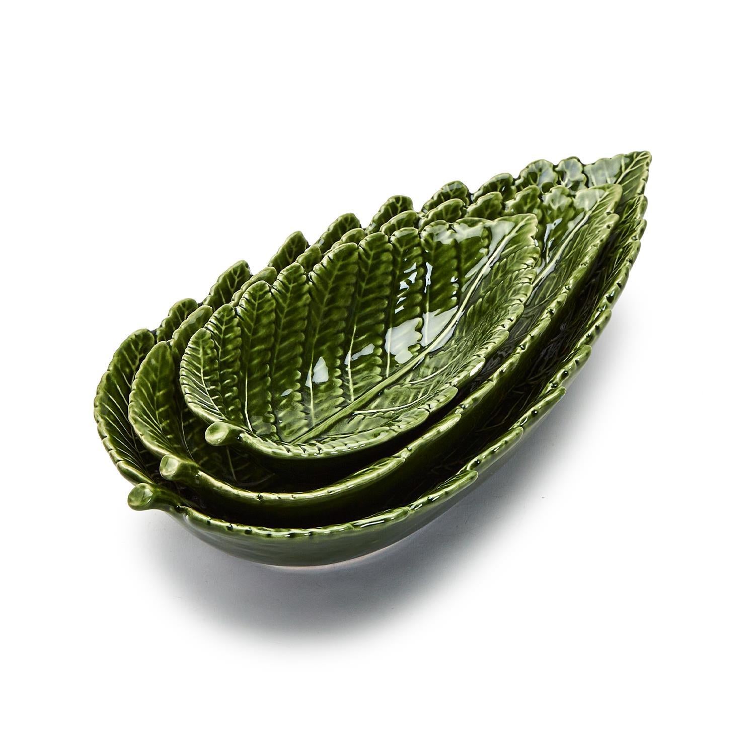 Fern Leaf Tid Bit Plate Set of 3