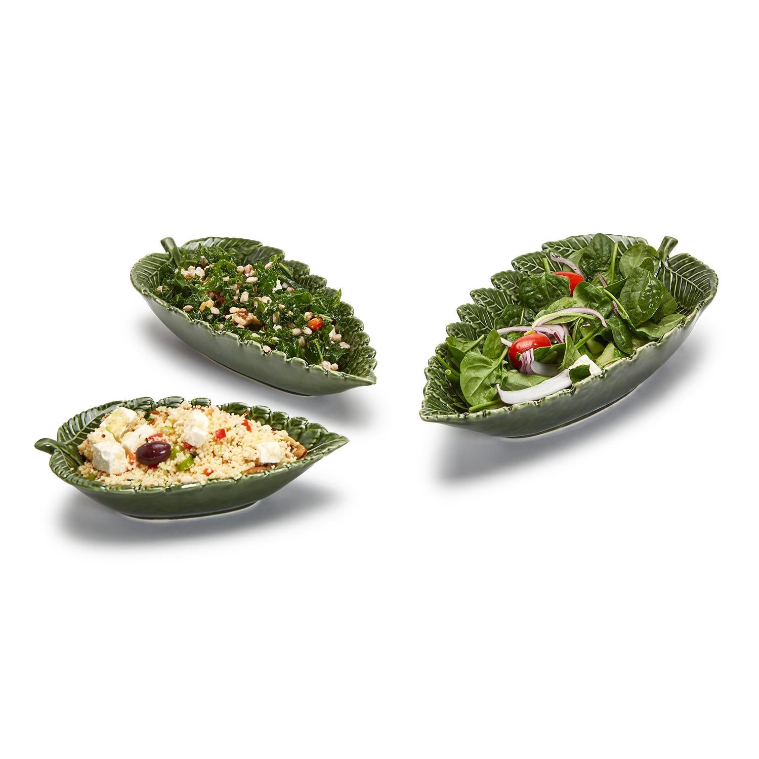 Fern Leaf Tid Bit Plate Set of 3