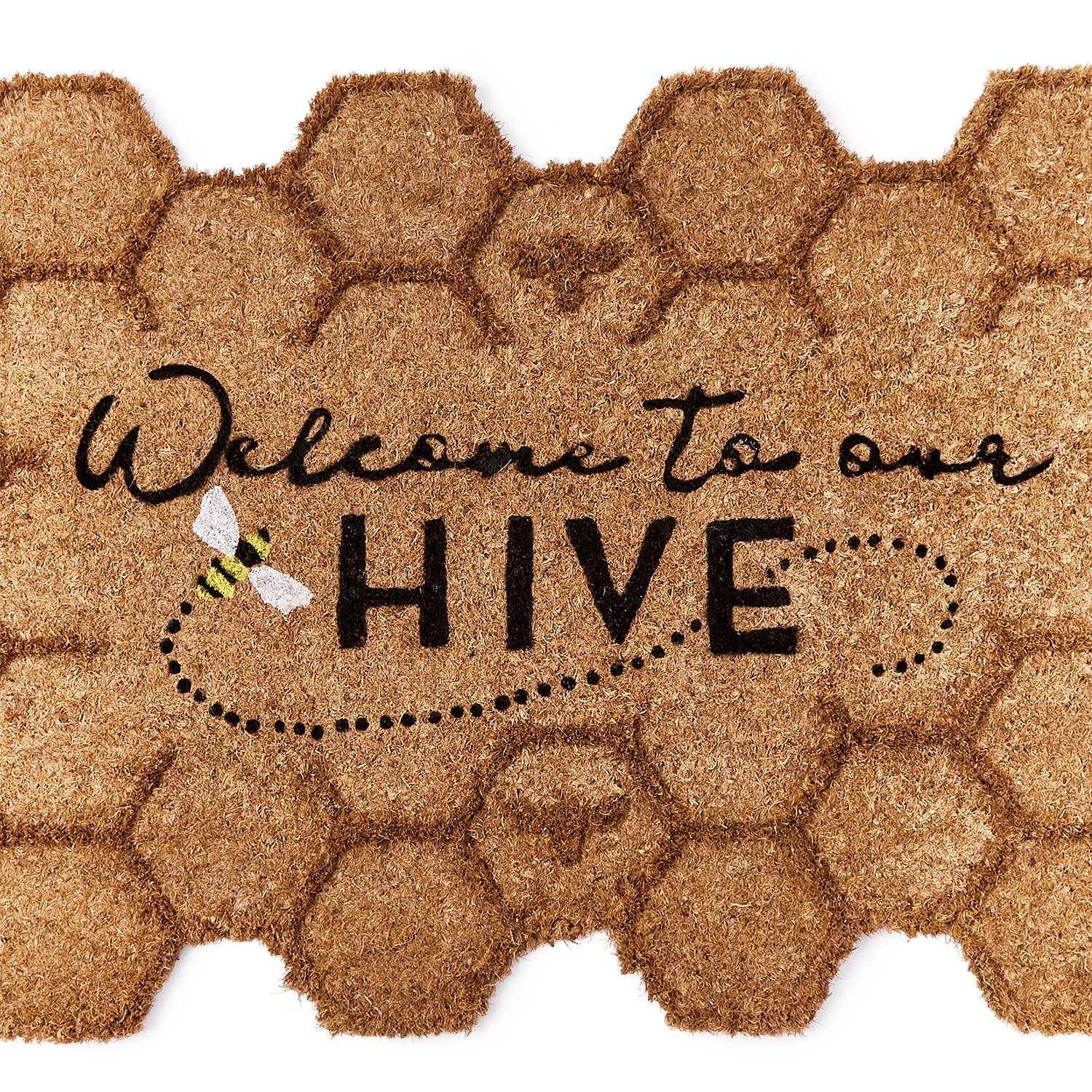 Welcome To Our Hive Bee Door Mat