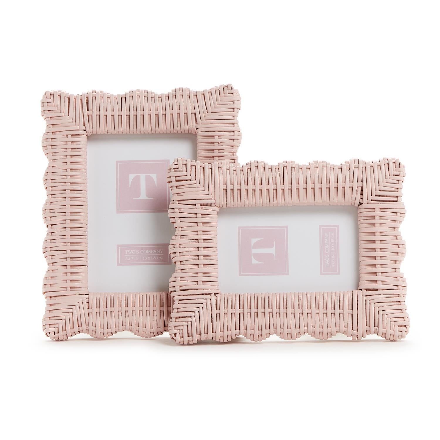 Wicker Weave Photo Frame Set of 2