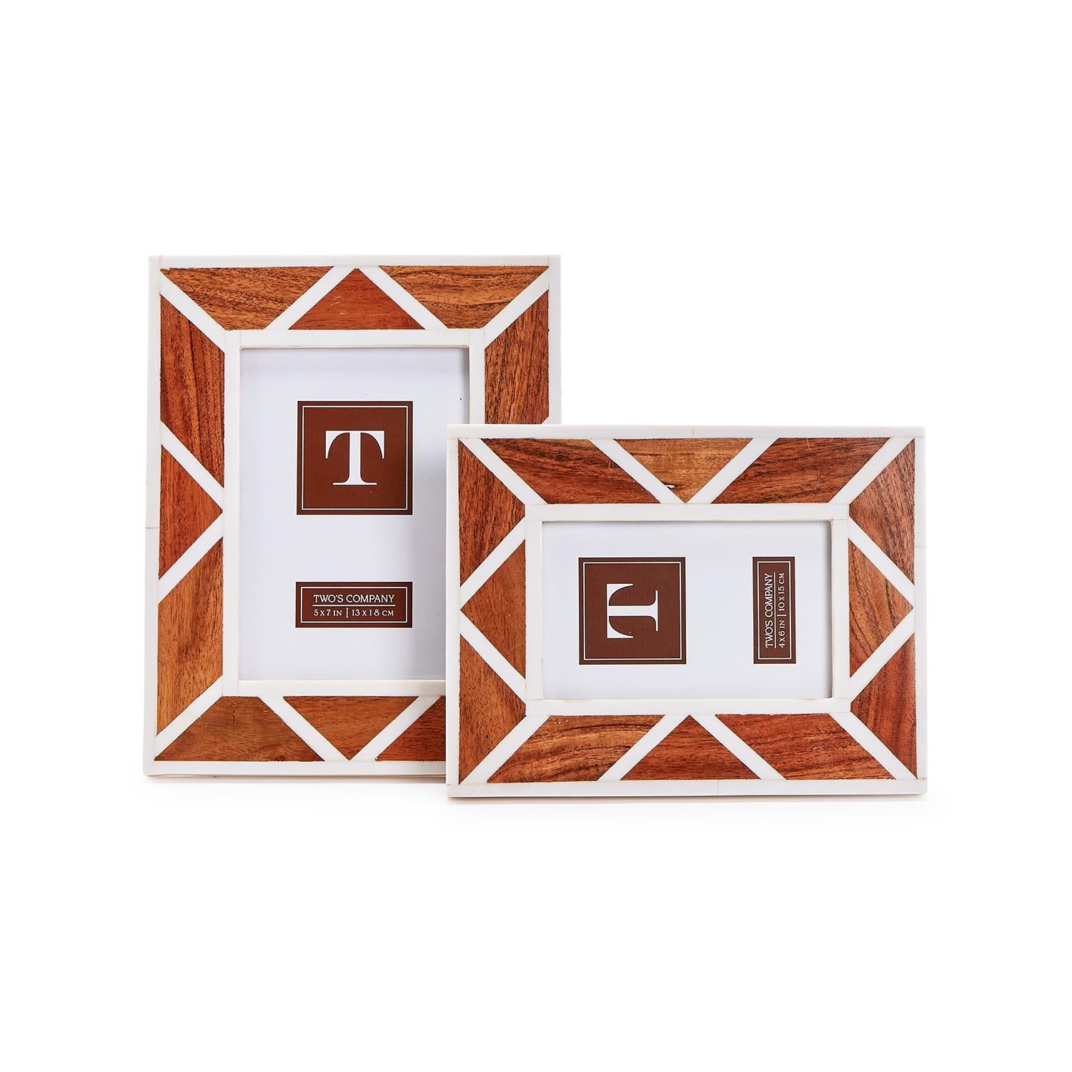 Geometric Cut Photo Frame Set of 2