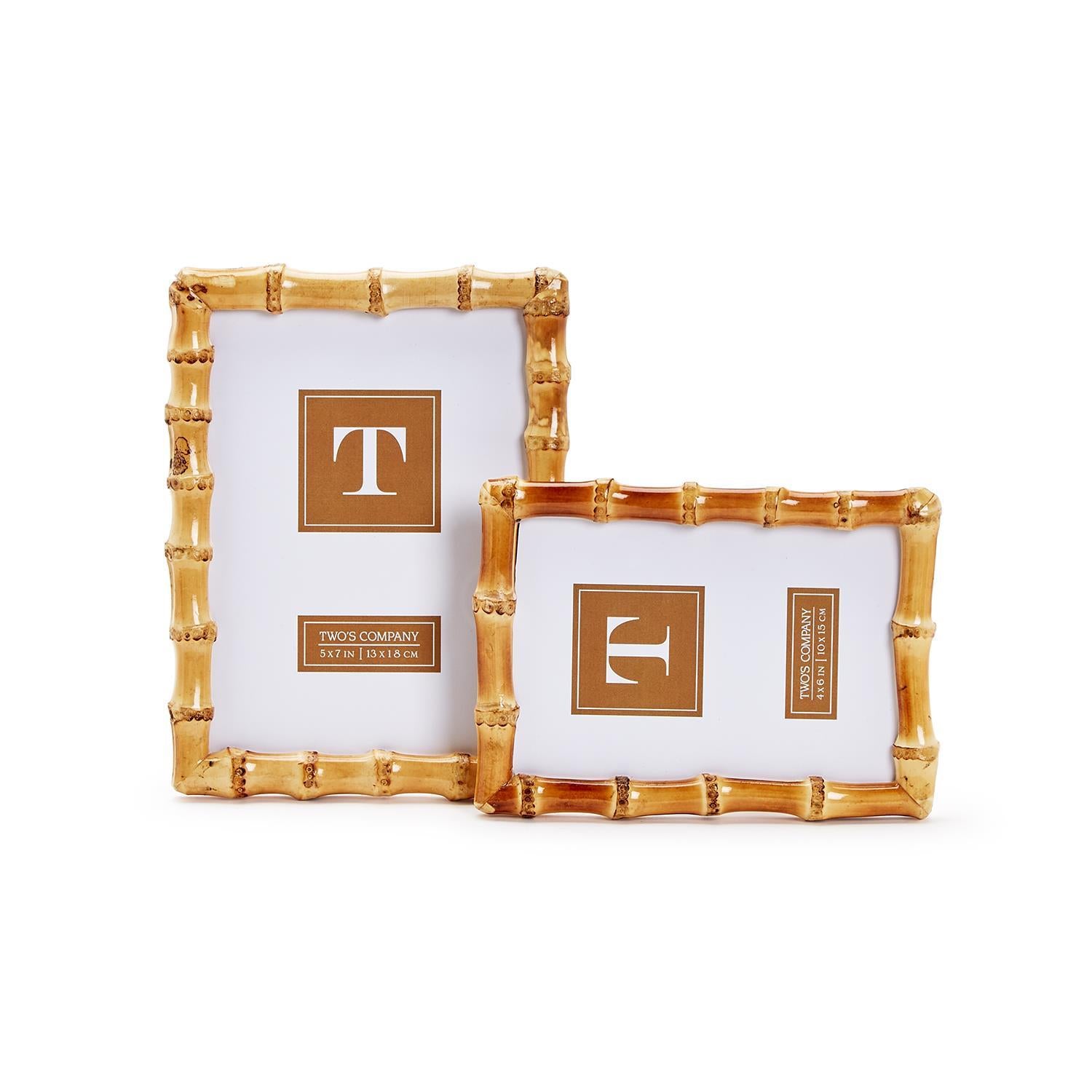 Blonde Bamboo Photo Frame Set of 2