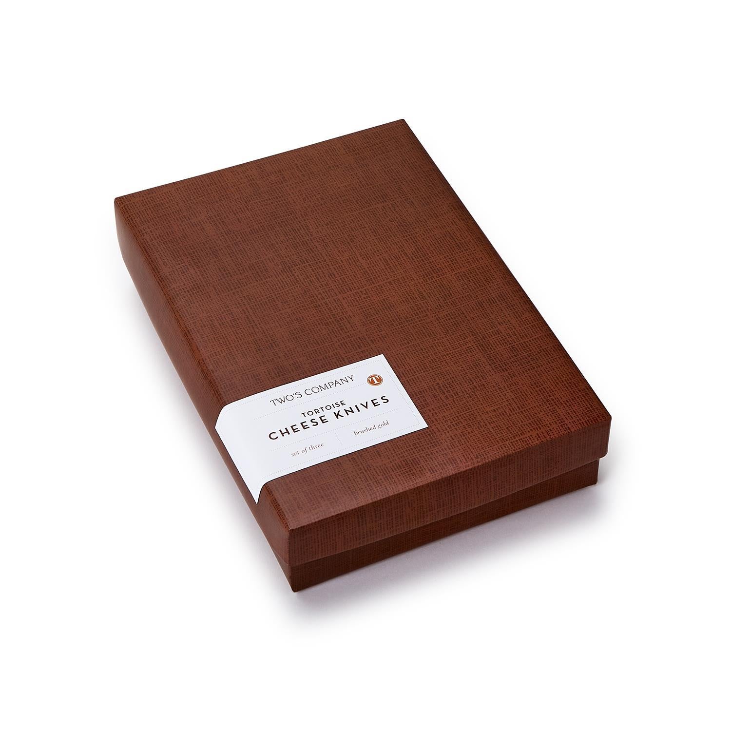 Tortoise Swirl Cheese Knives Set of 3