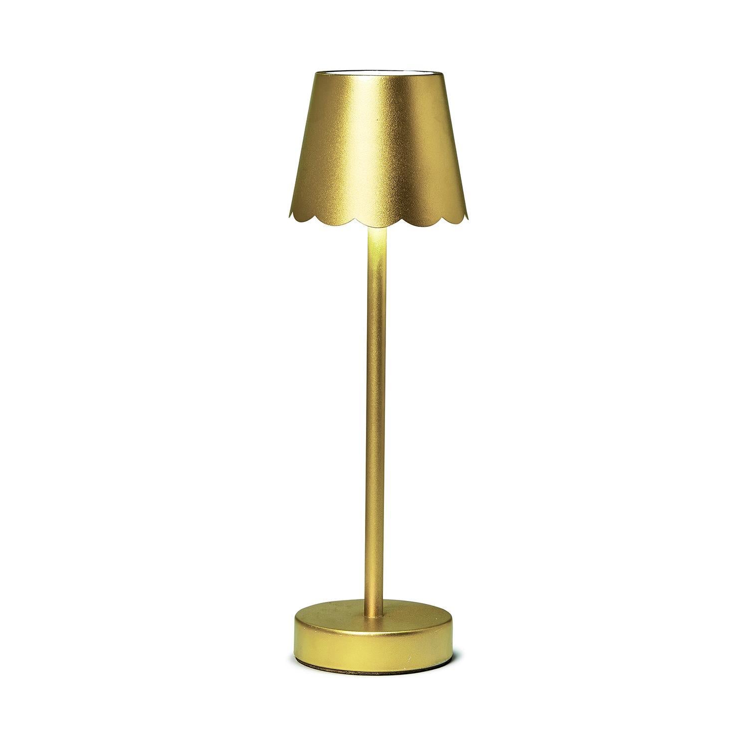 Scalloped LED Portable Cordless Table Lamp