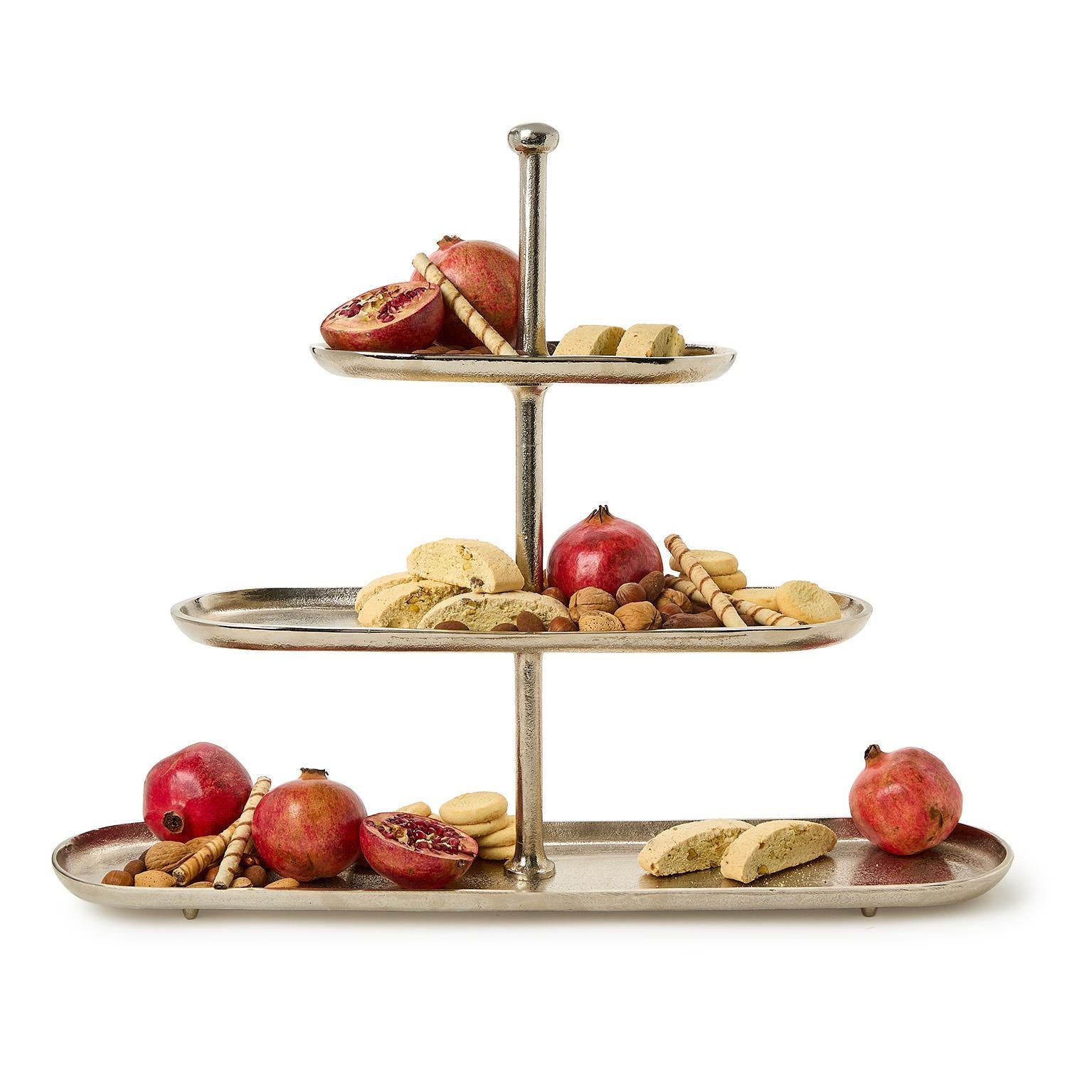 Silver Etagere 3-Tier Server