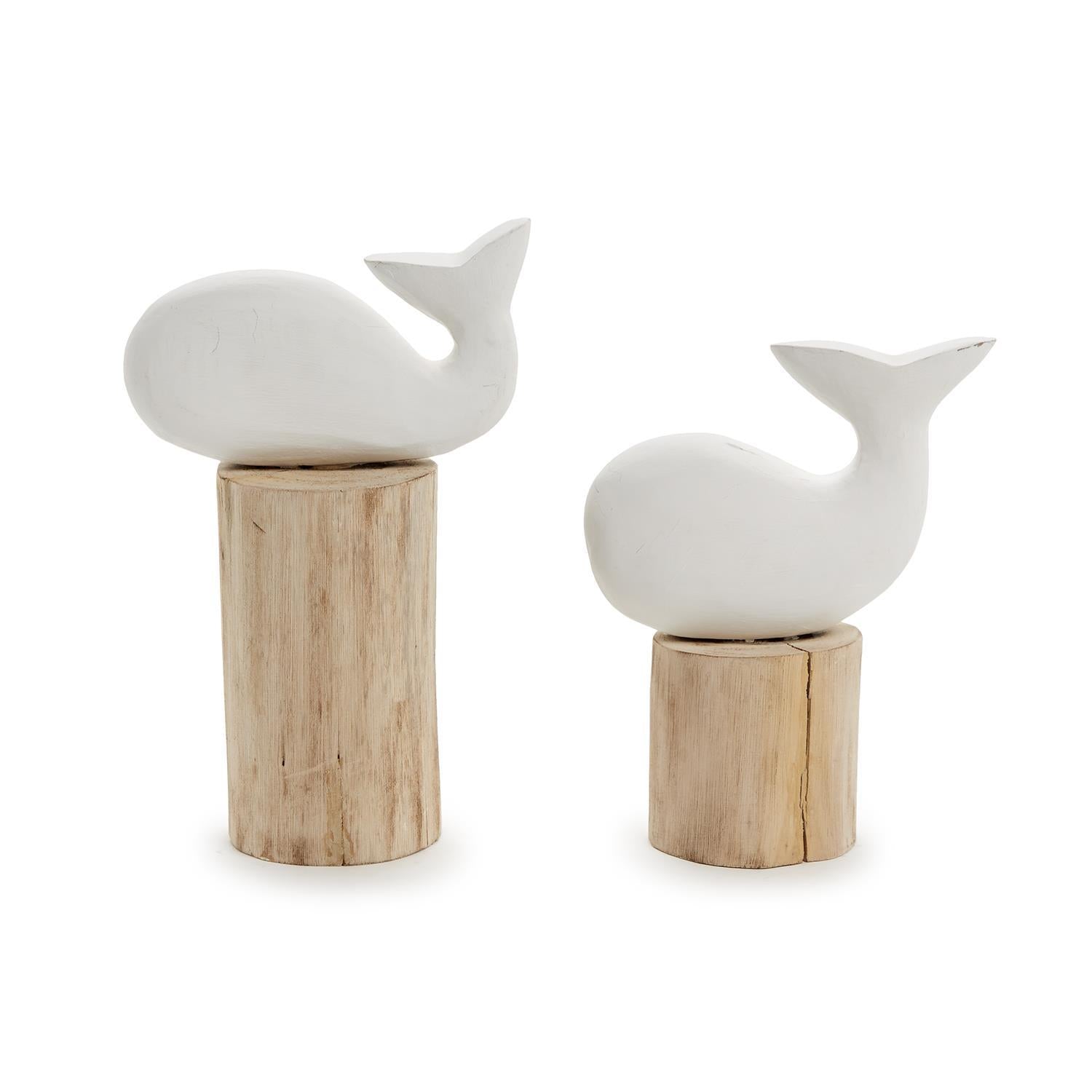 Carved Fish on Dock Post Set of 2