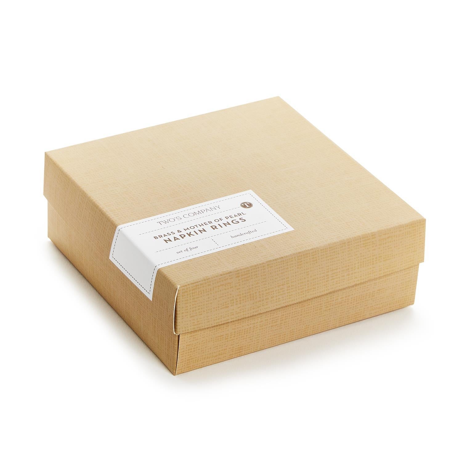 Mother of Pearl Napkin Ring Holder Set of 4