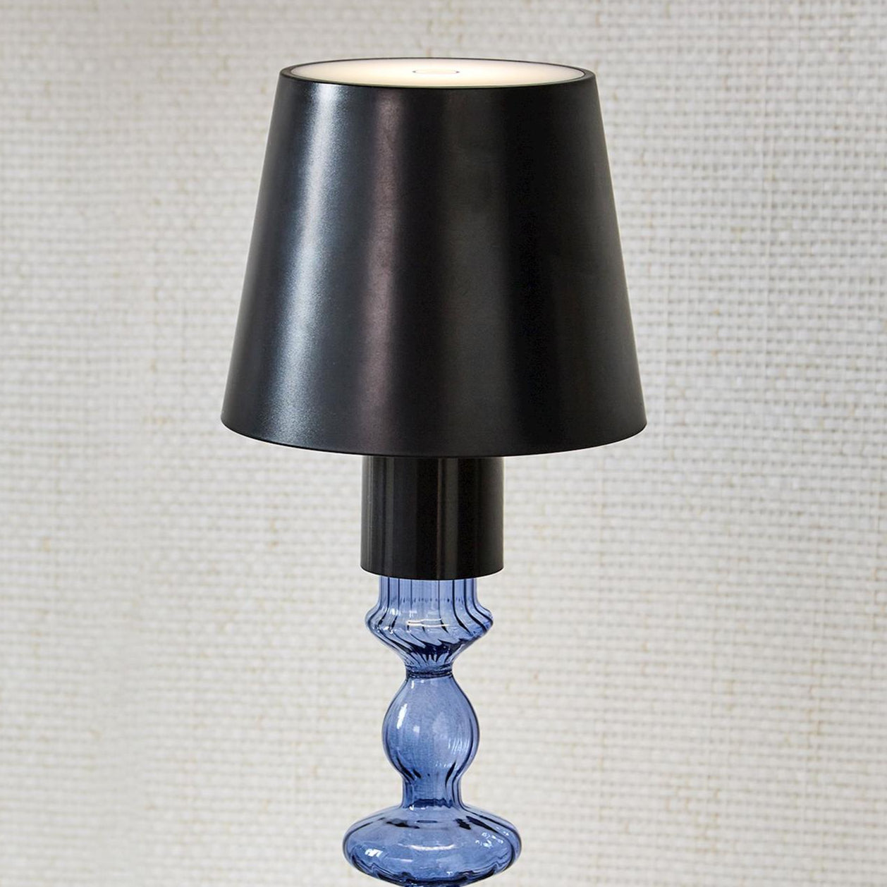 LED Portable Cordless Black Lampshade Bottle Lamp