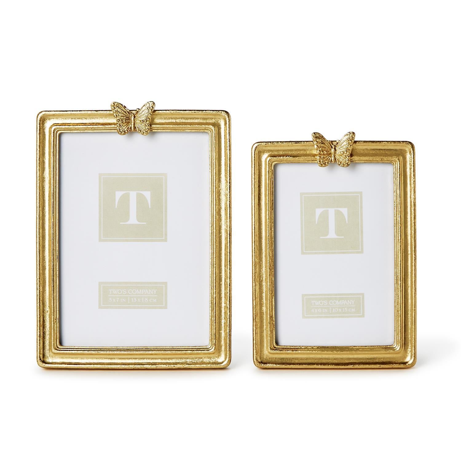 Golden Butterfly Photo Frame Set of 2