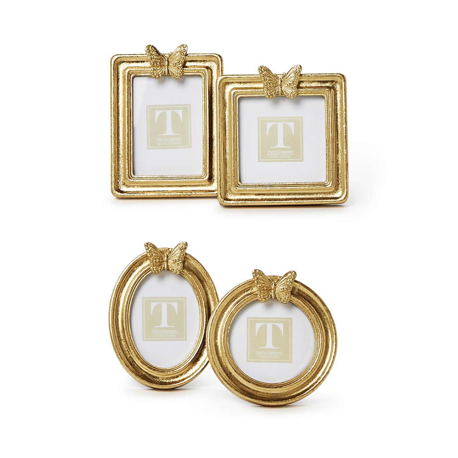 Golden Butterfly Photo Frame Set of 4