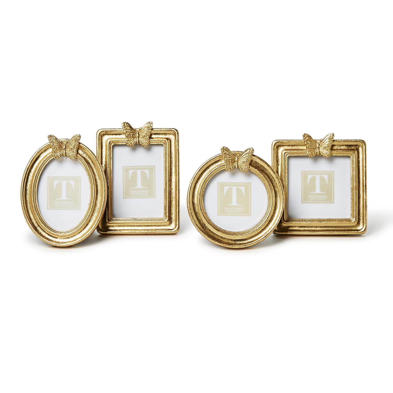 Golden Butterfly Photo Frame Set of 4
