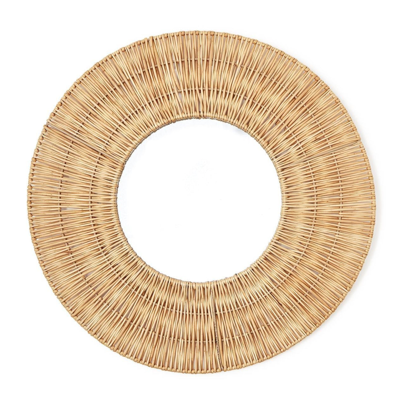 Circular Wicker Wall Mirror