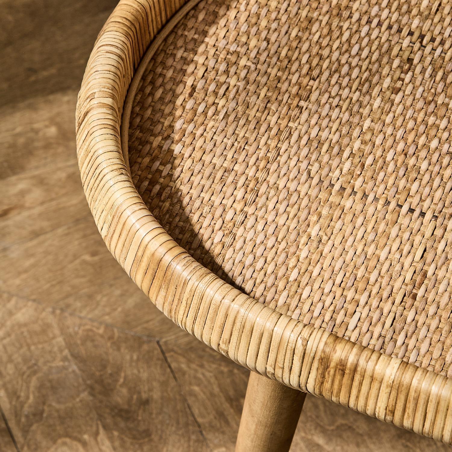 Hand-Crafted Rattan Side/End Table