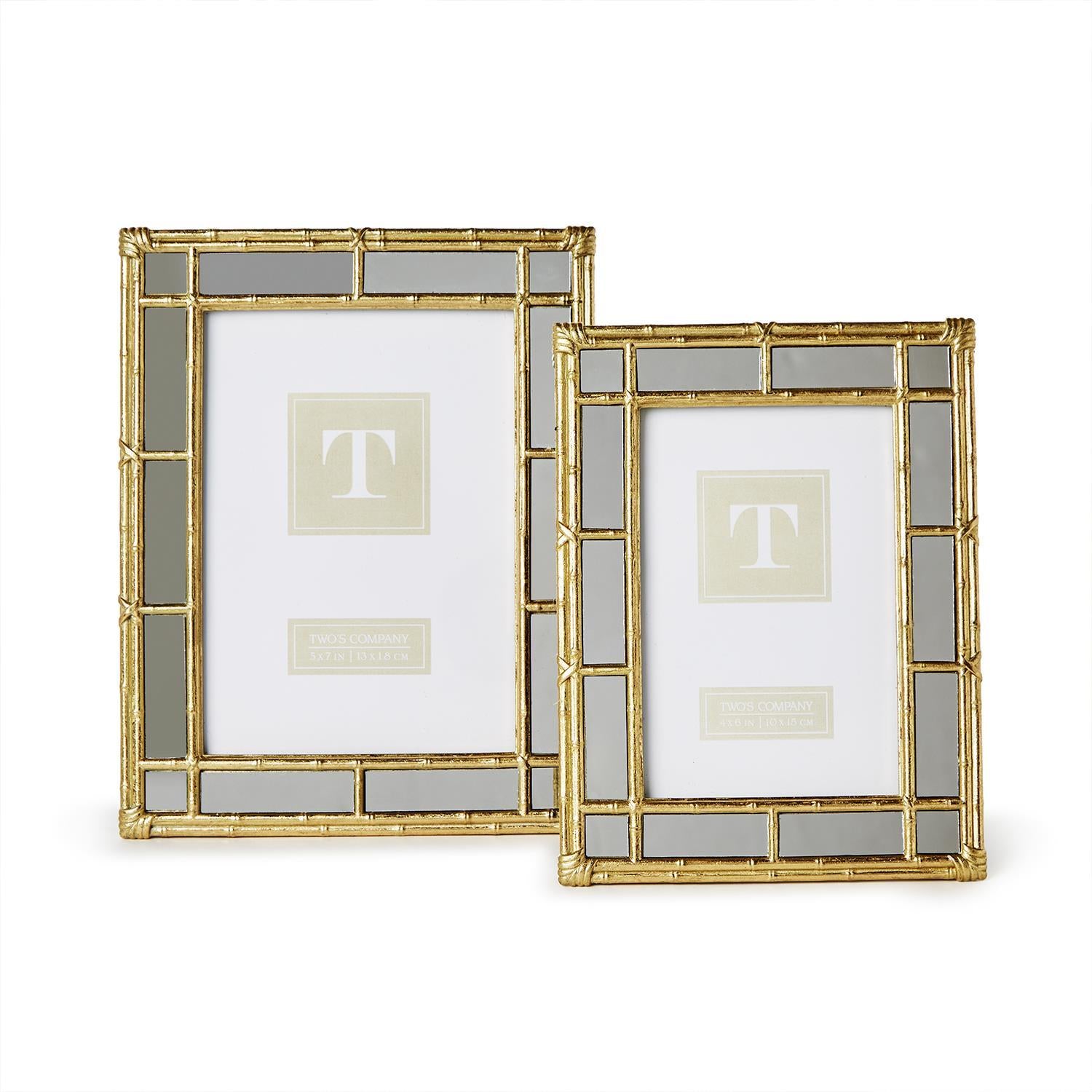 Bamboo Gold Photo Frame Set of 2
