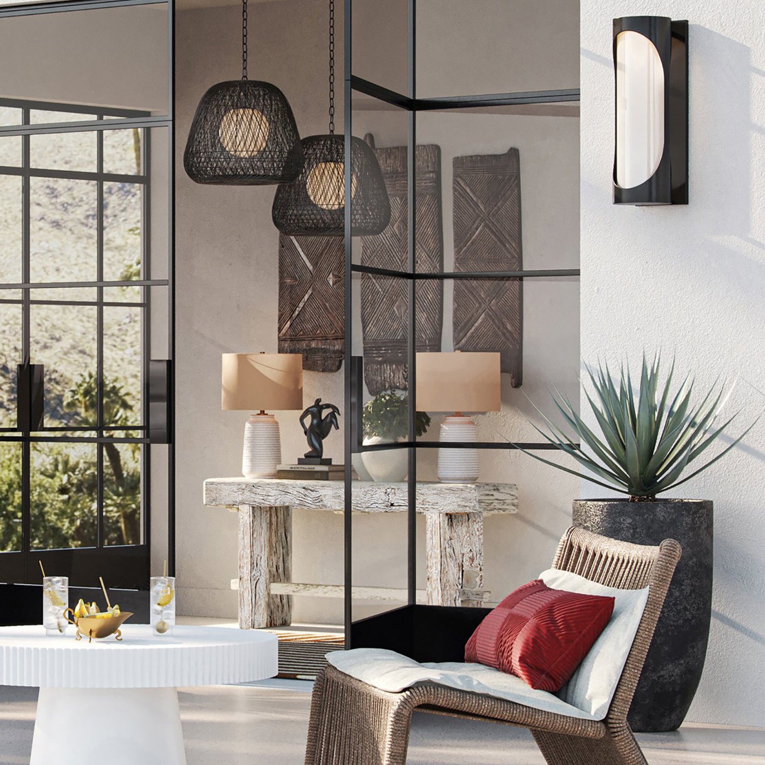 Currey & Co Swale Outdoor Wall Sconce