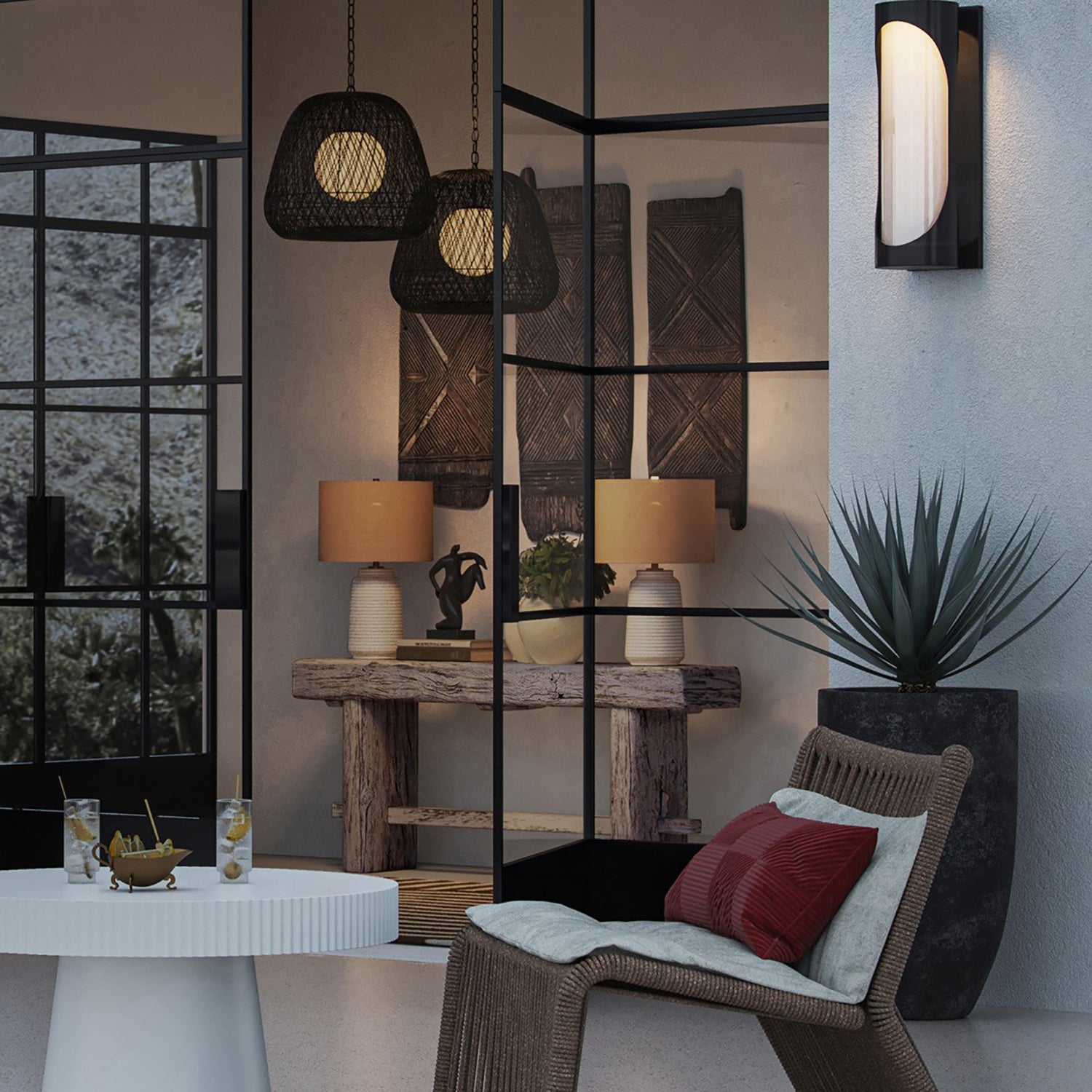 Currey & Co Swale Outdoor Wall Sconce