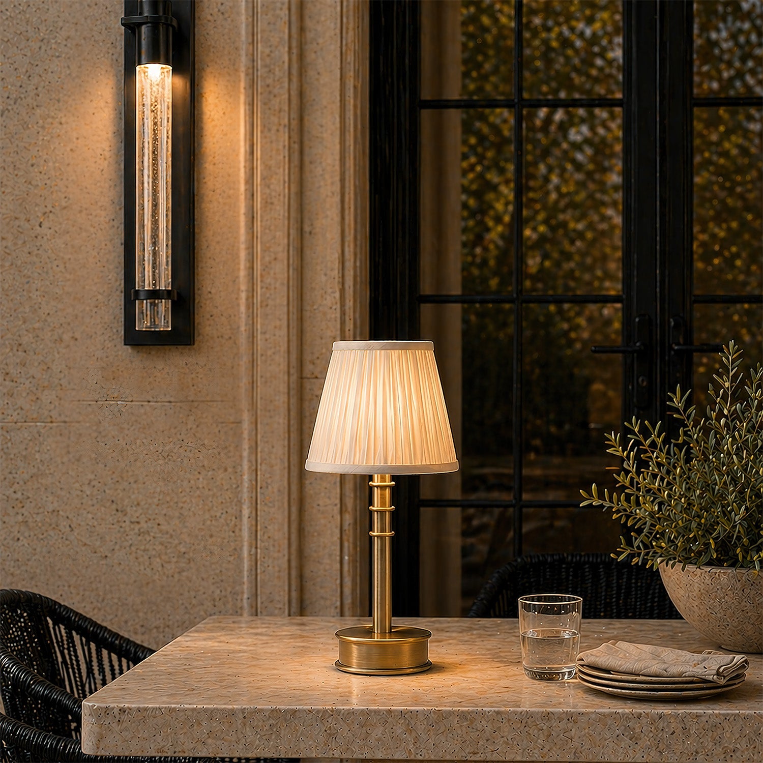 Currey & Co Provence Black Outdoor Wall Sconce
