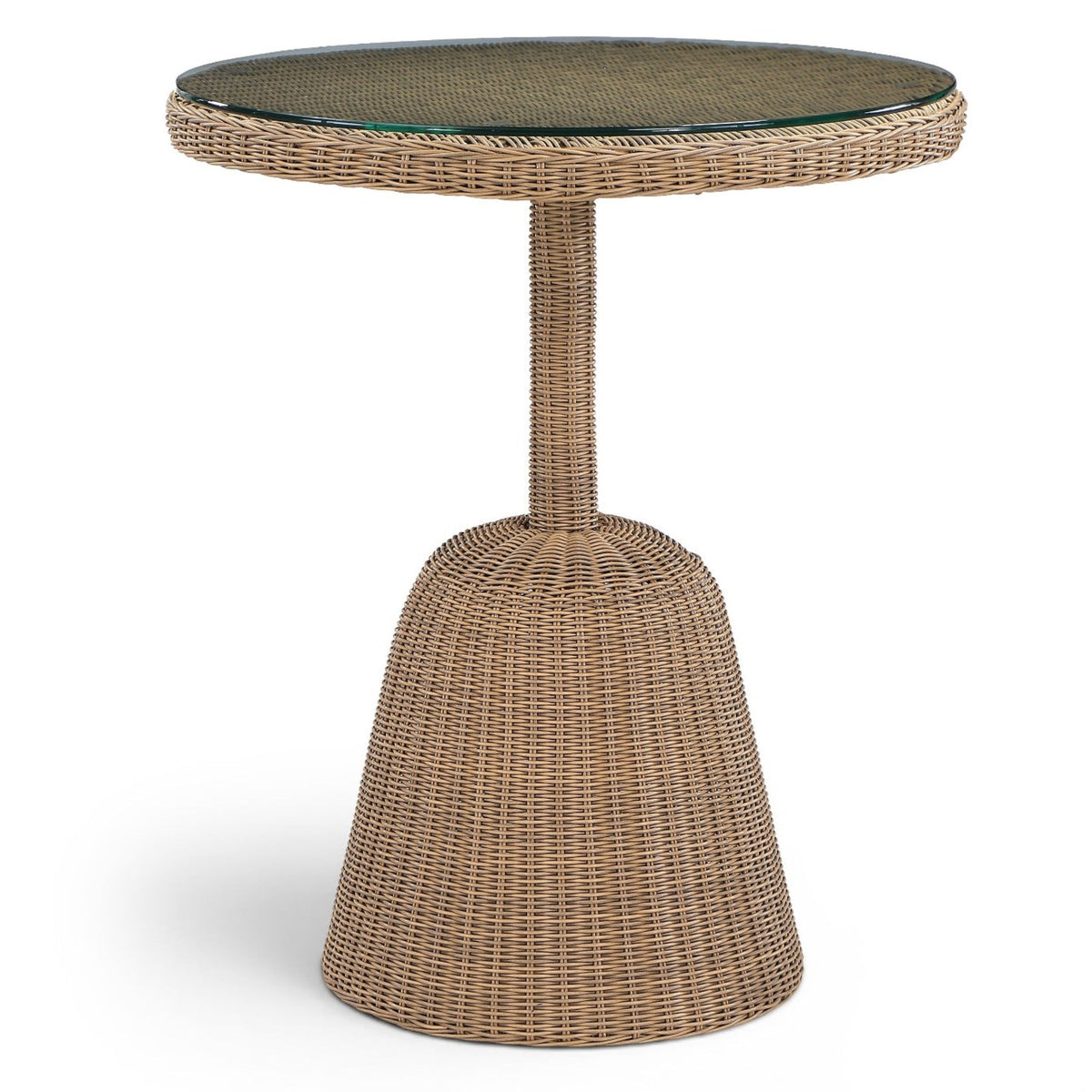Seacrest 36" Natural Glass Top Counter Height Table in natural wicker and glass, primary product view