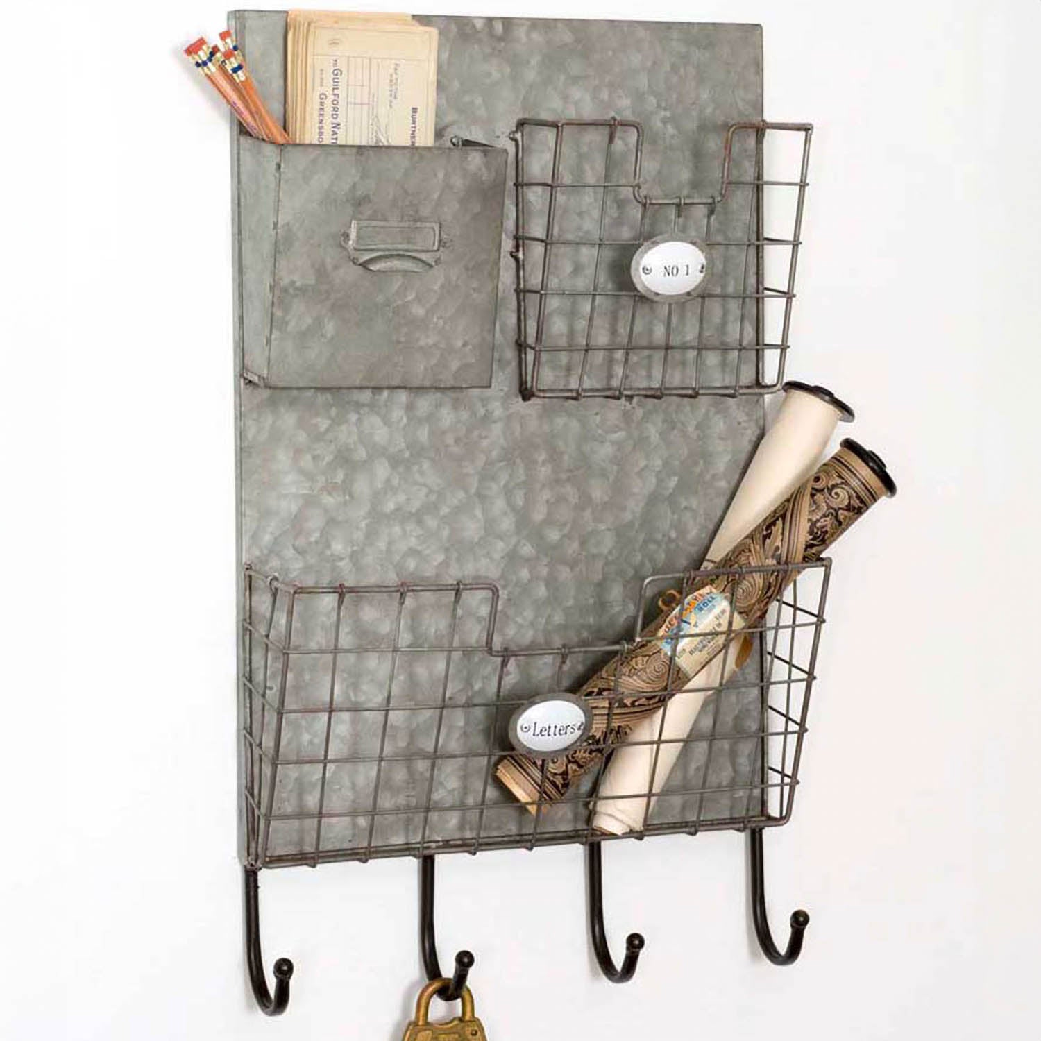 Three Pocket Letters Wall Holder