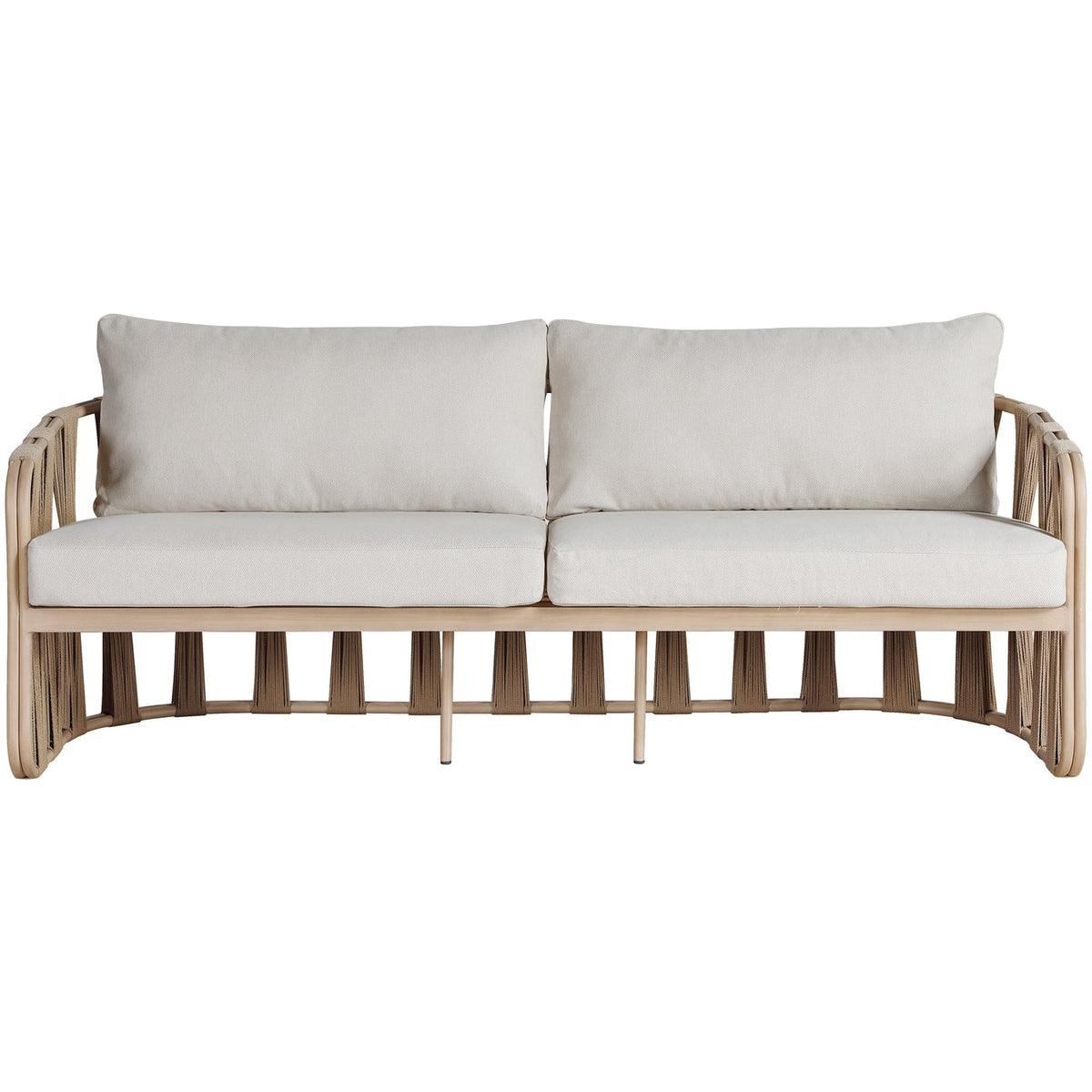 San Pietro 905in Beige Water Resilient Fabric Upholstered Outdoor Patio Sofa