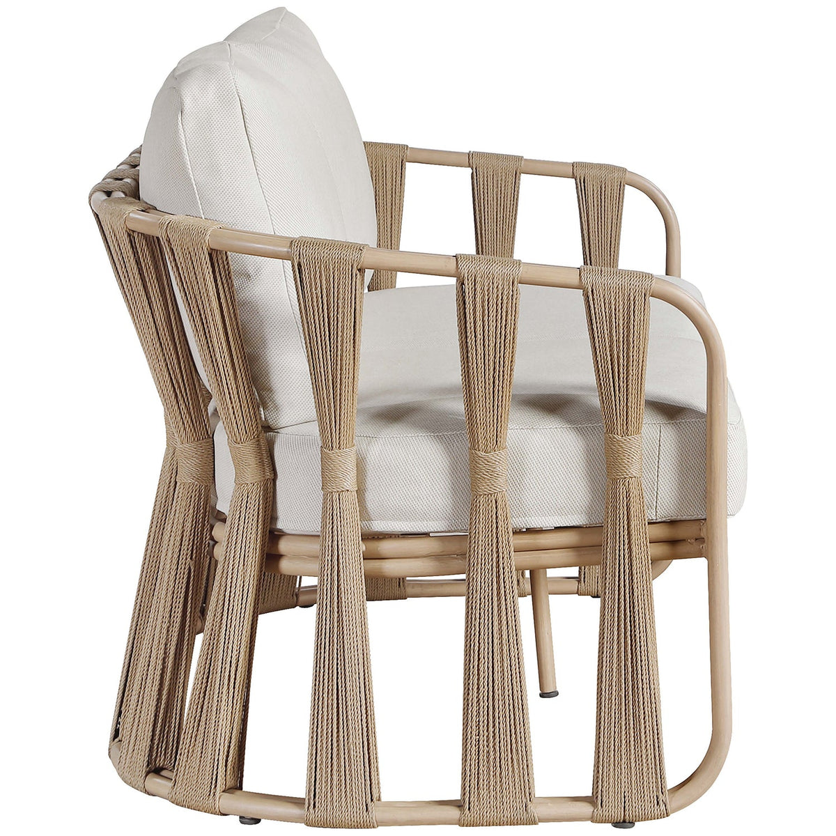 San Pietro 905in Beige Water Resilient Fabric Upholstered Outdoor Patio Sofa