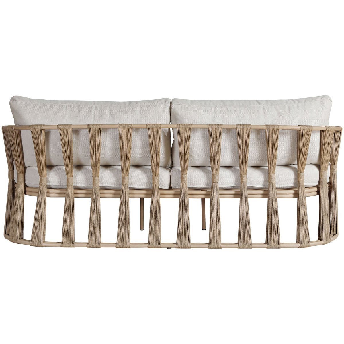 San Pietro 905in Beige Water Resilient Fabric Upholstered Outdoor Patio Sofa