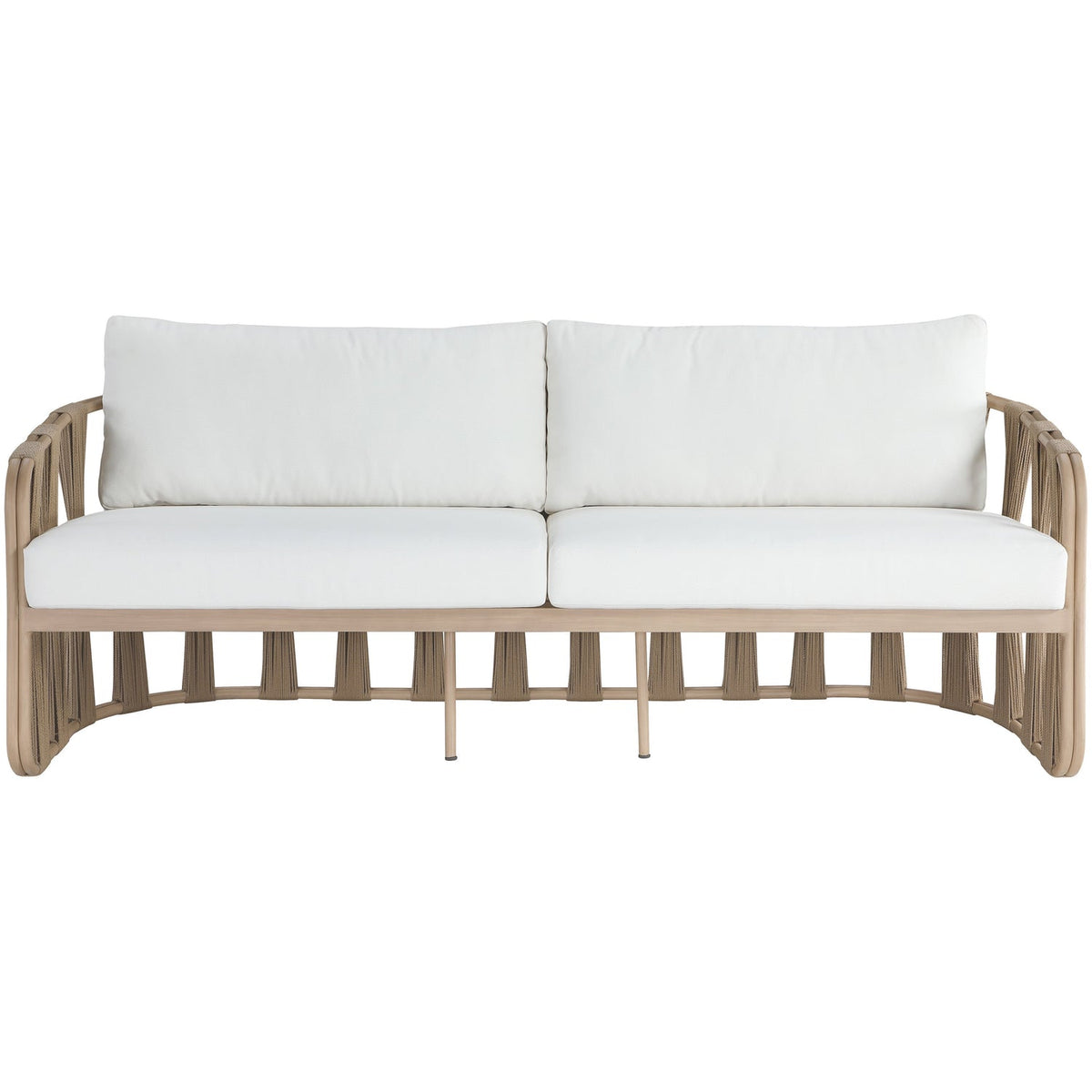 San Pietro 905in Cream Water Resilient Fabric Upholstered Outdoor Patio Sofa