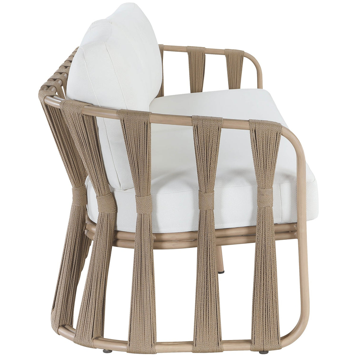 San Pietro 905in Cream Water Resilient Fabric Upholstered Outdoor Patio Sofa