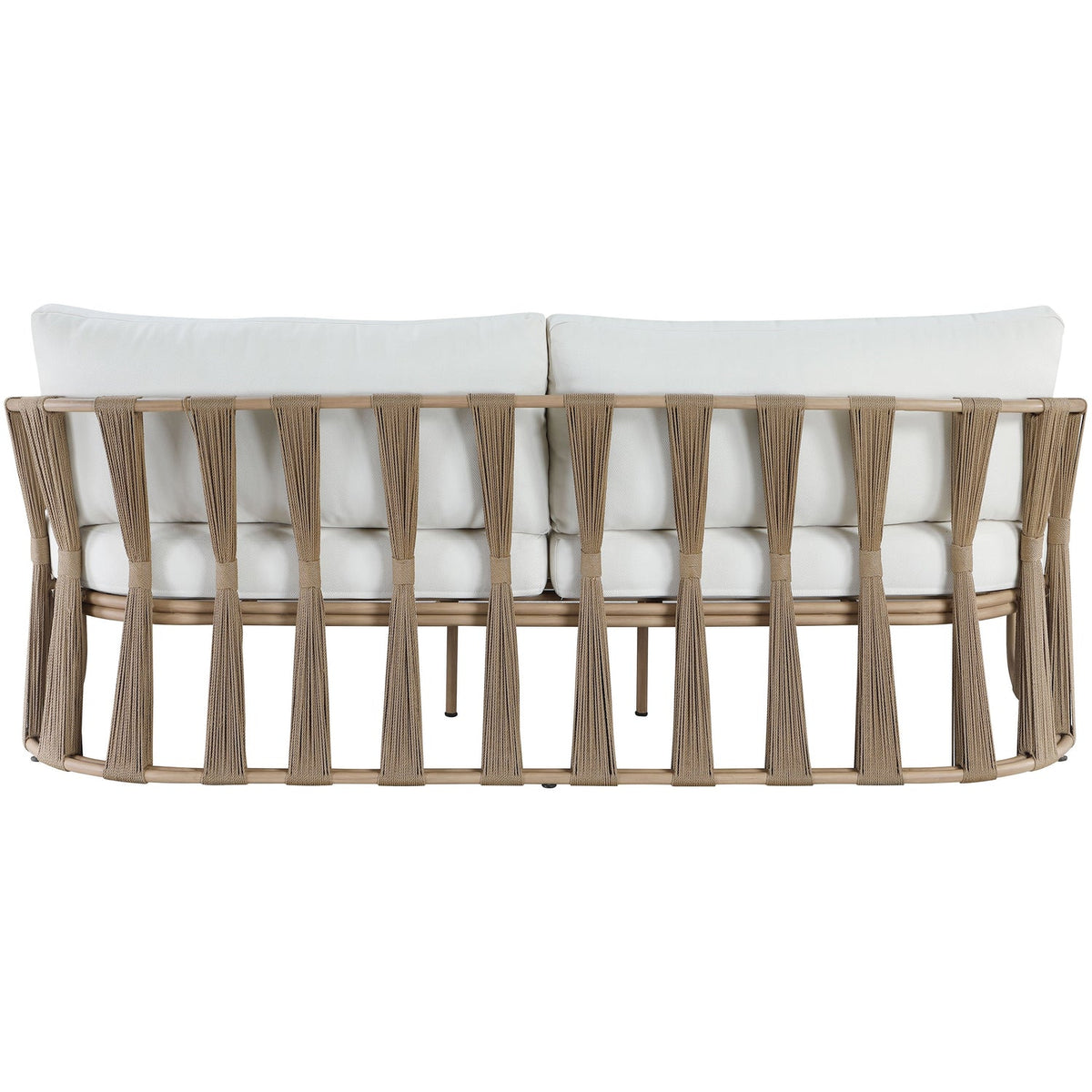 San Pietro 905in Cream Water Resilient Fabric Upholstered Outdoor Patio Sofa