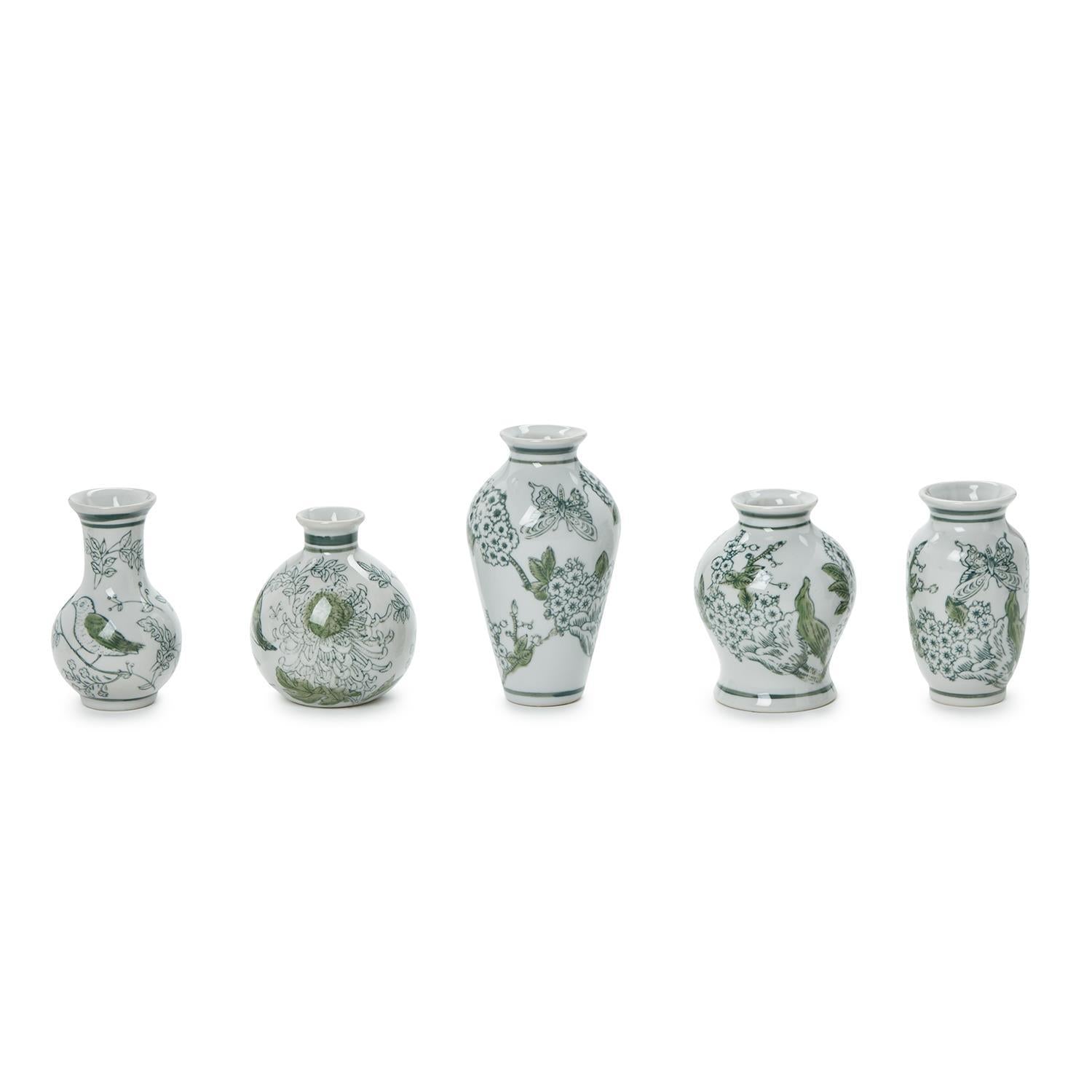 Primrose and Lotus Vase Set of 5