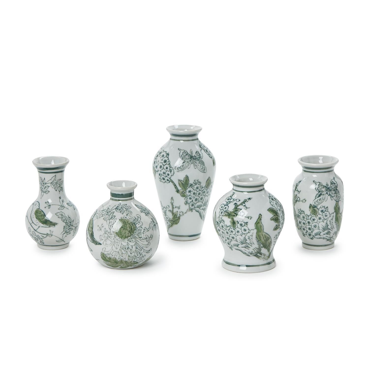 Primrose and Lotus Vase Set of 5