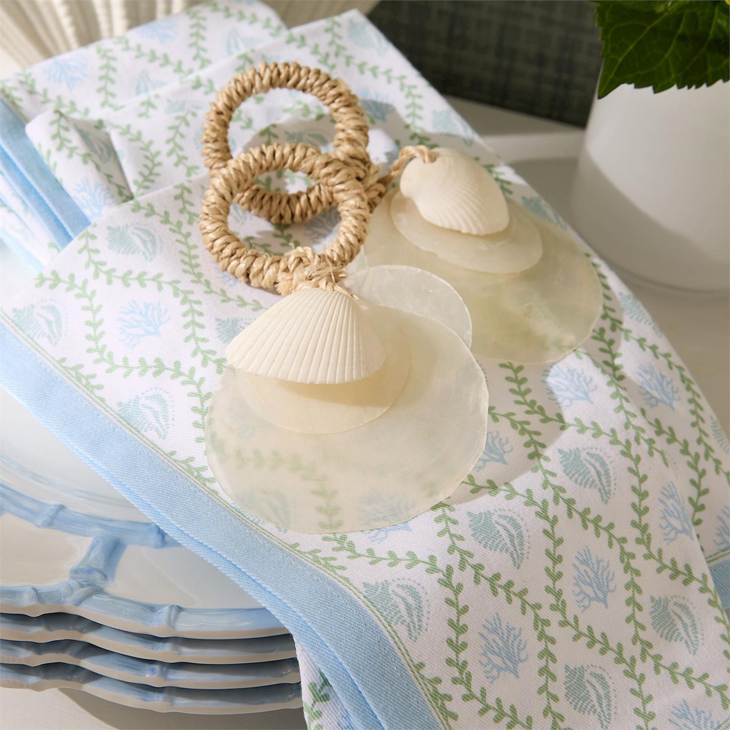 Capiz Shell Napkin Ring Set of 4