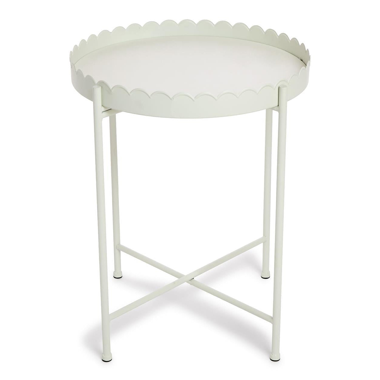 Scalloped Edge Round Side/Accent Table