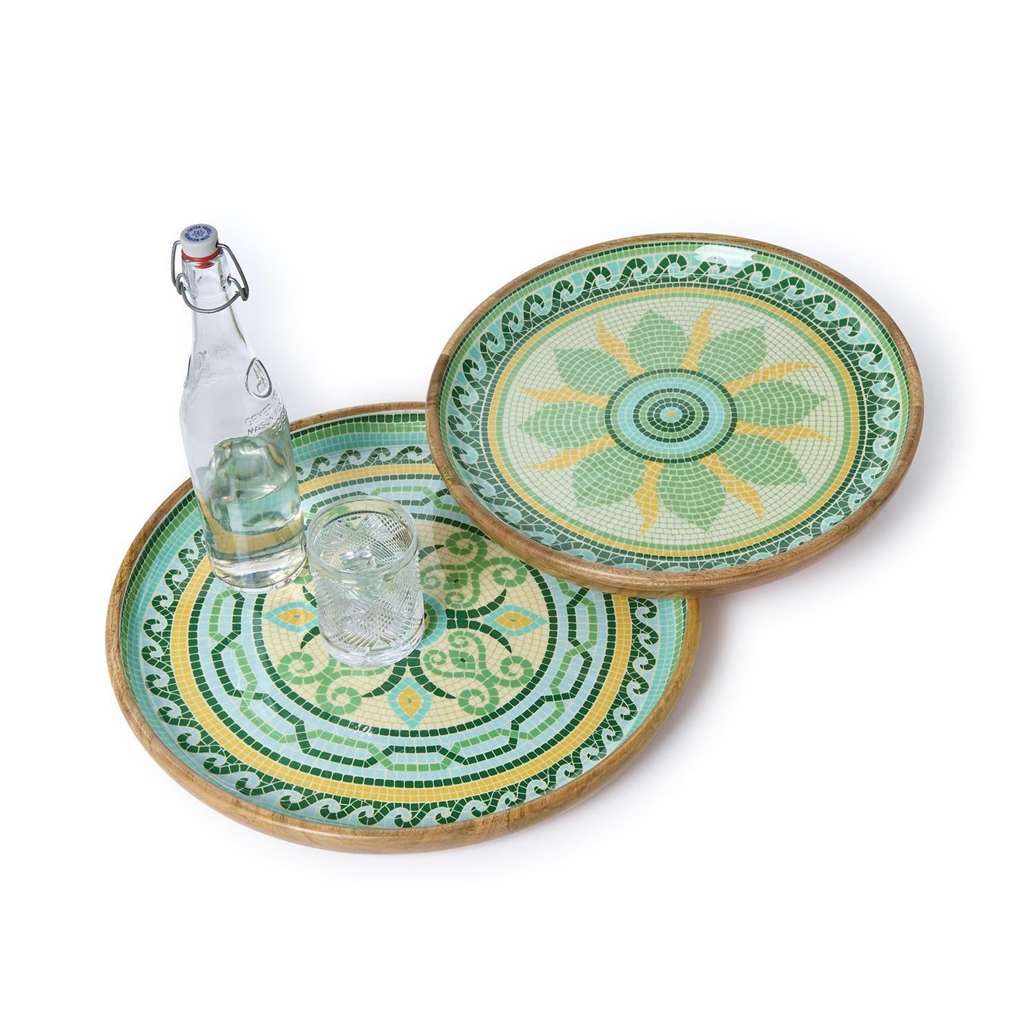 Garden View Round Tray Set of 2
