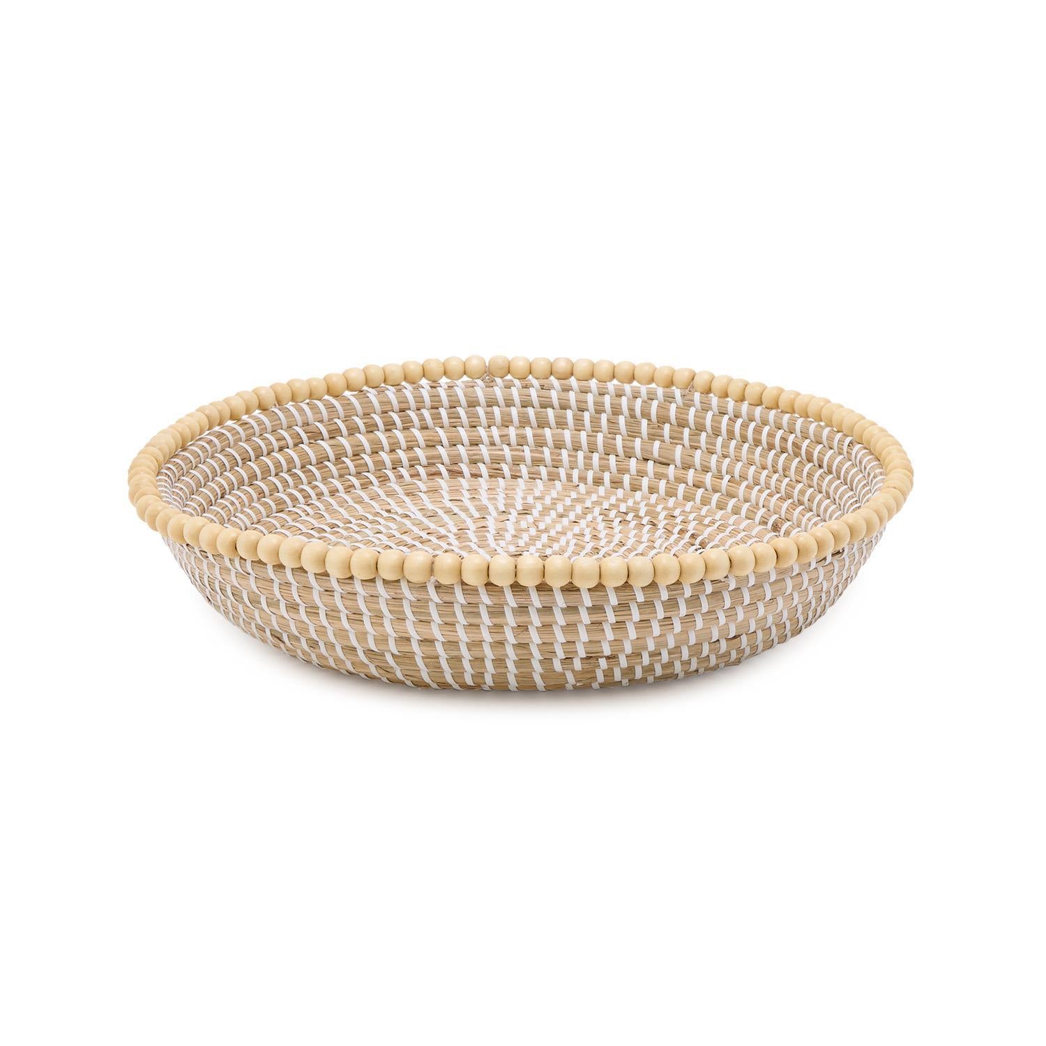 Natural Seagrass Round Tray Set of 3