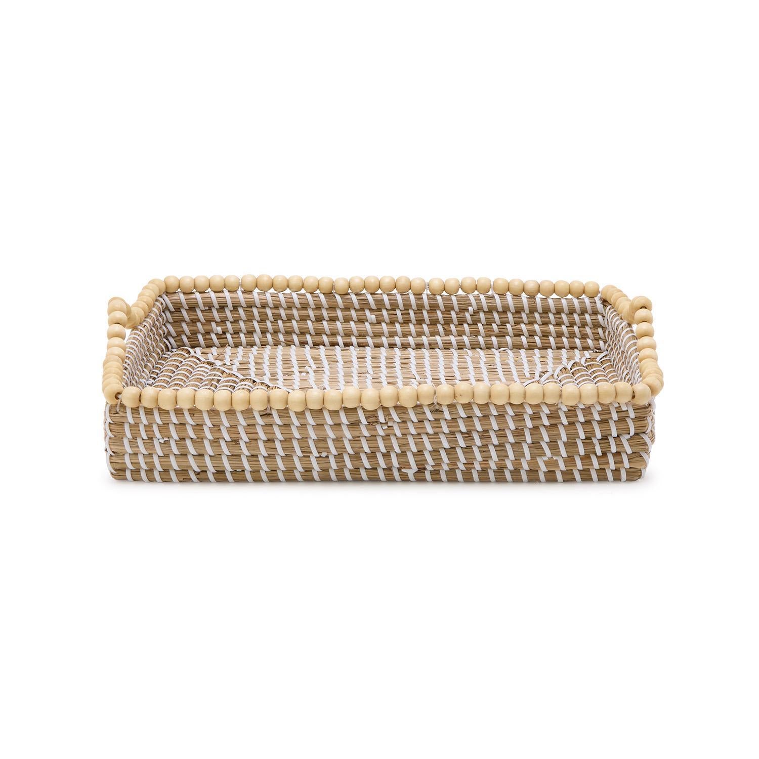 Natural Seagrass Rectangle Tray Set of 3