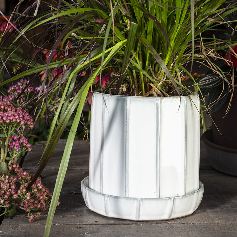 Tamar Pot shown as a styled home décor accent