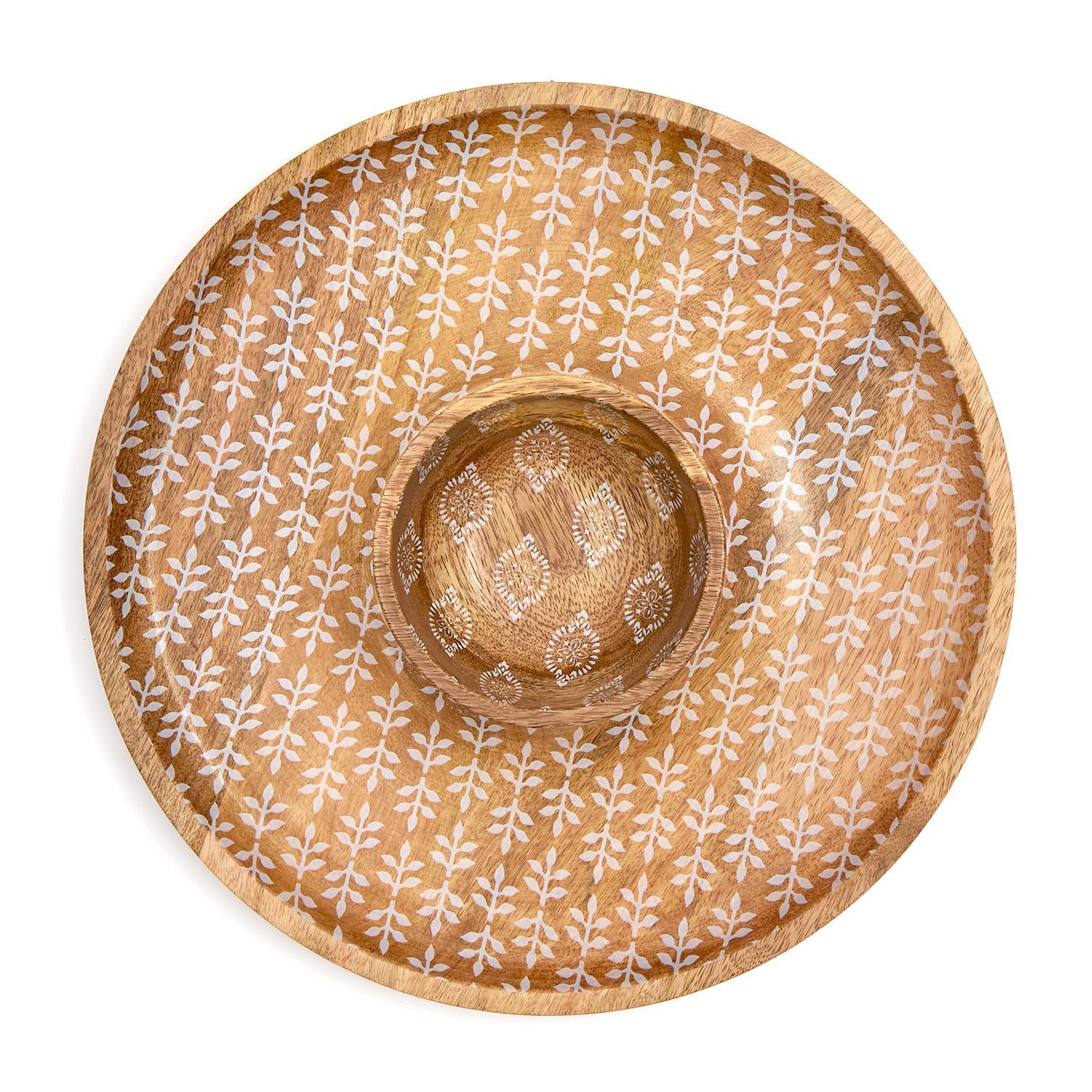 Block Print Chip and Dip Set