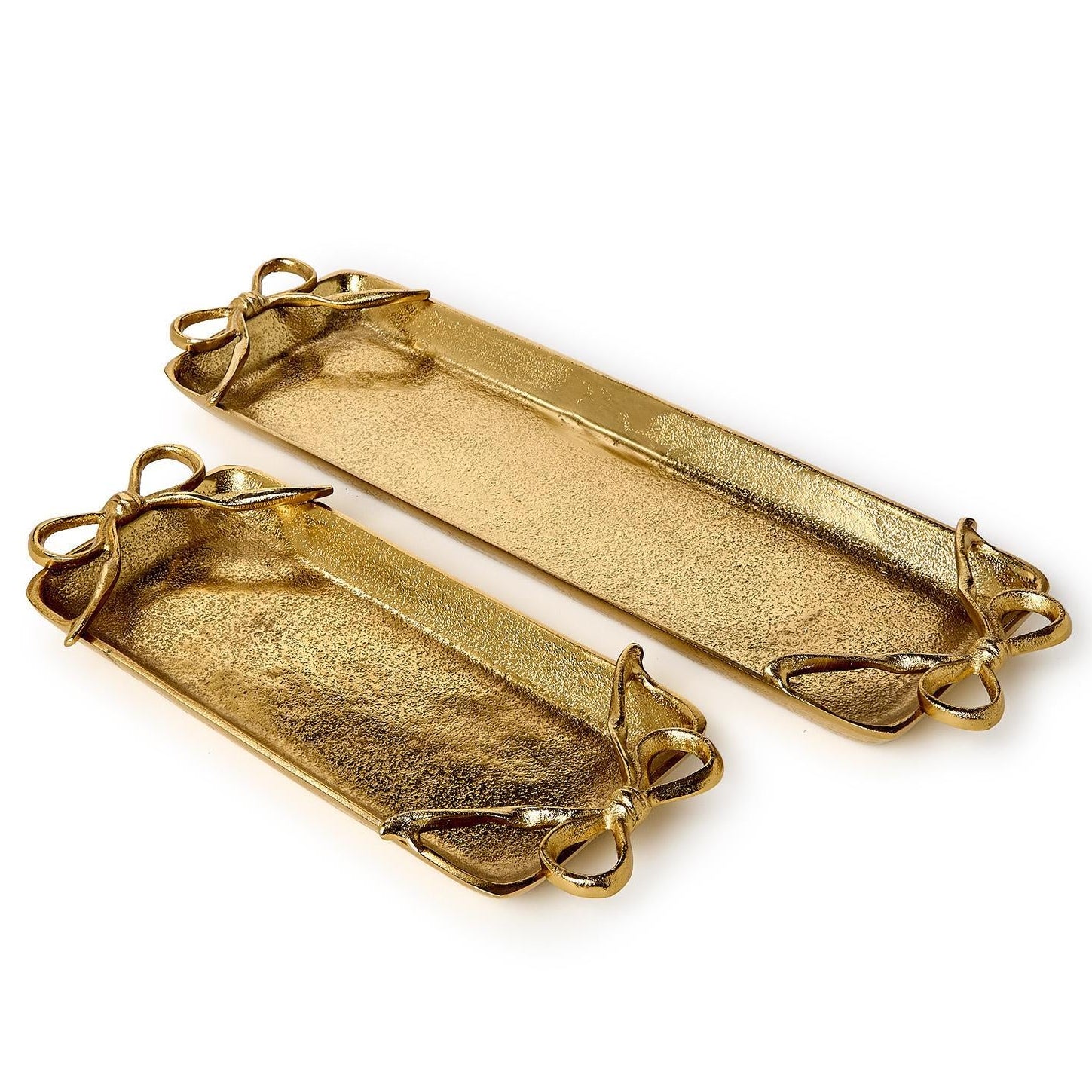 Gold Bows Serving Tray Set of 2
